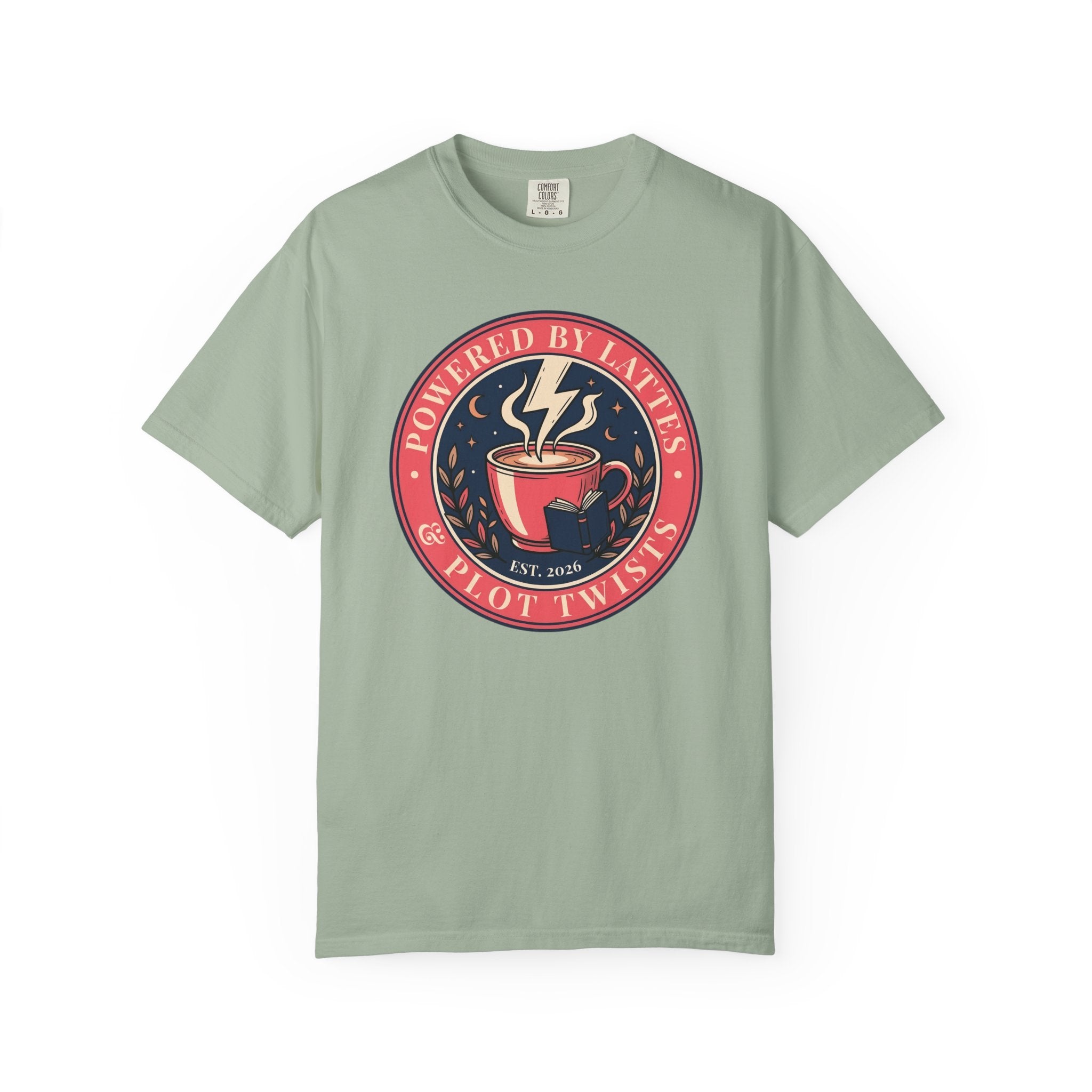 Powered by Lattes & Plot Twists T-Shirt