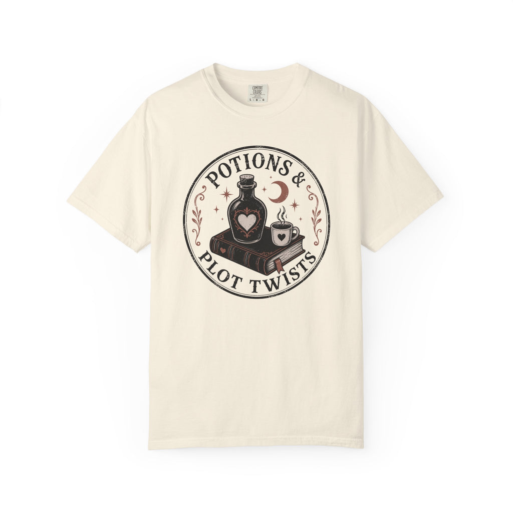 Potions & Plot Twists  Circle Badge T-Shirt