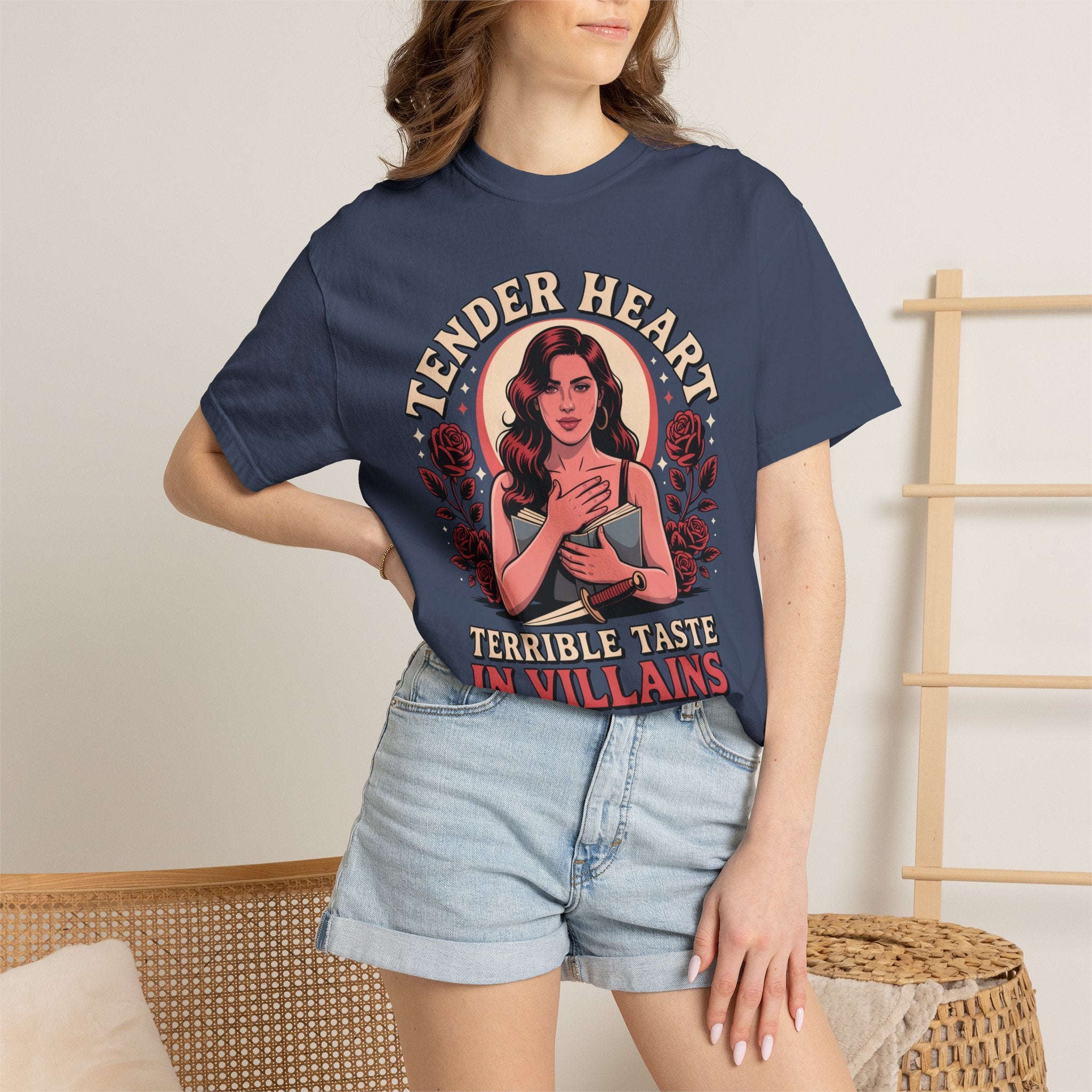 Tender Heart Terrible Taste in Villians T-Shirt