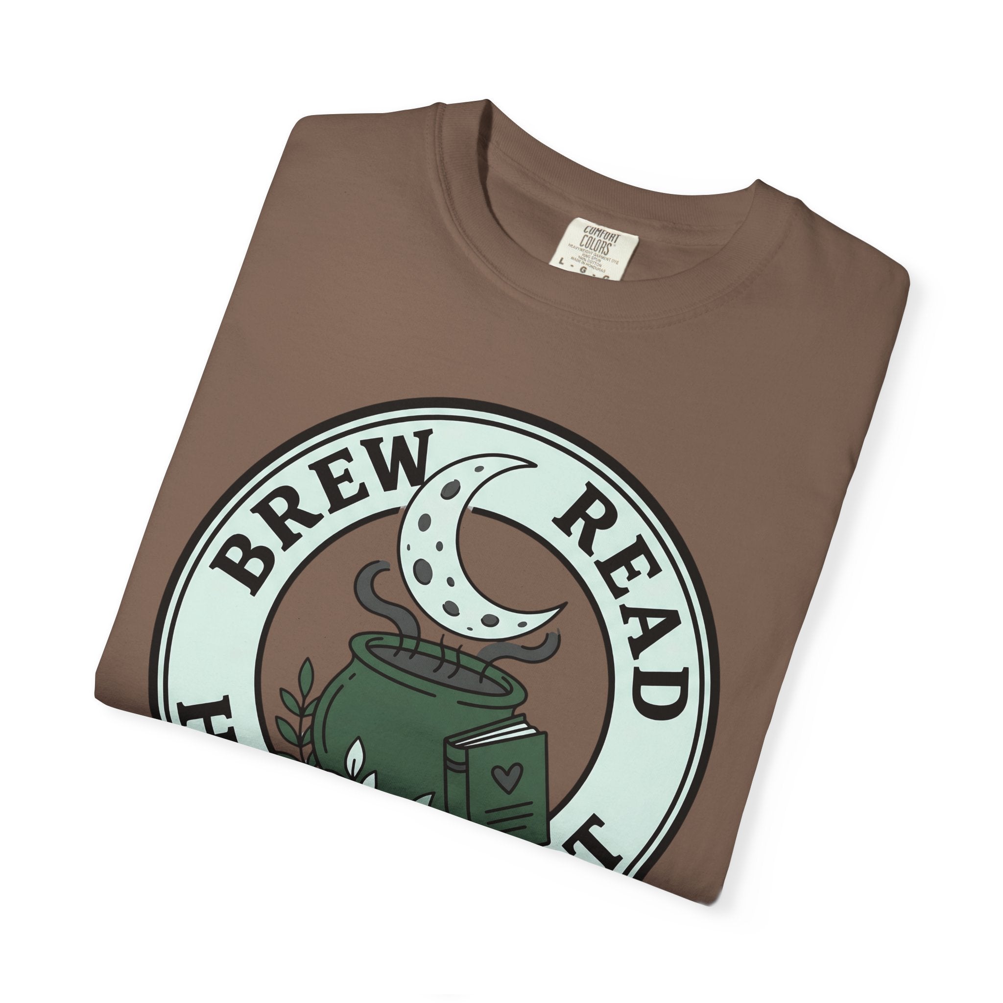 Green Brew Read Hex Repeat Circle Badge T-Shirt