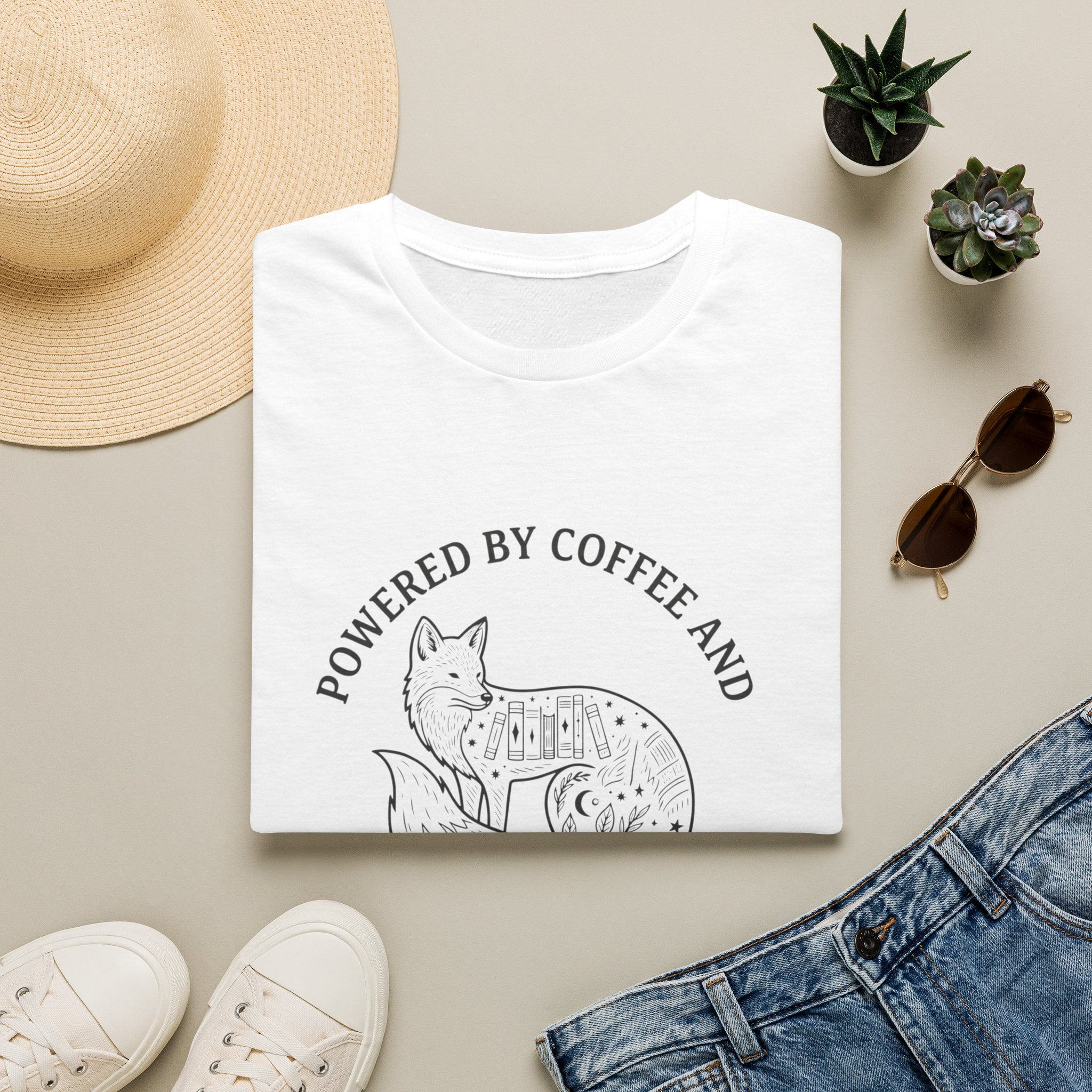 Powered By Coffee & Morally Gray Villains T-Shirt