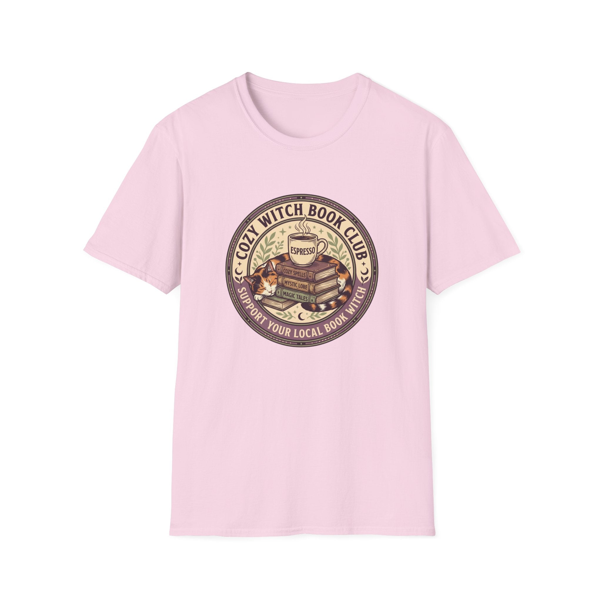 Cozy Witch Book Club Circle Badge T-Shirt