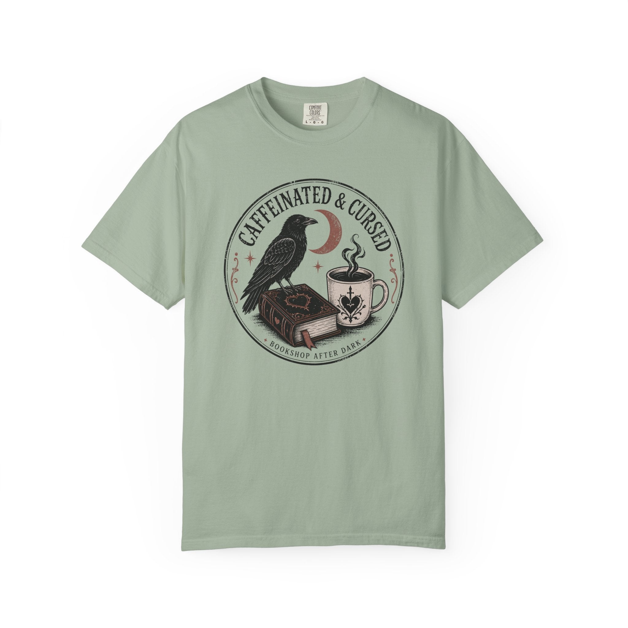 Caffeinated & Cursed Bookshop After Dark T-Shirt