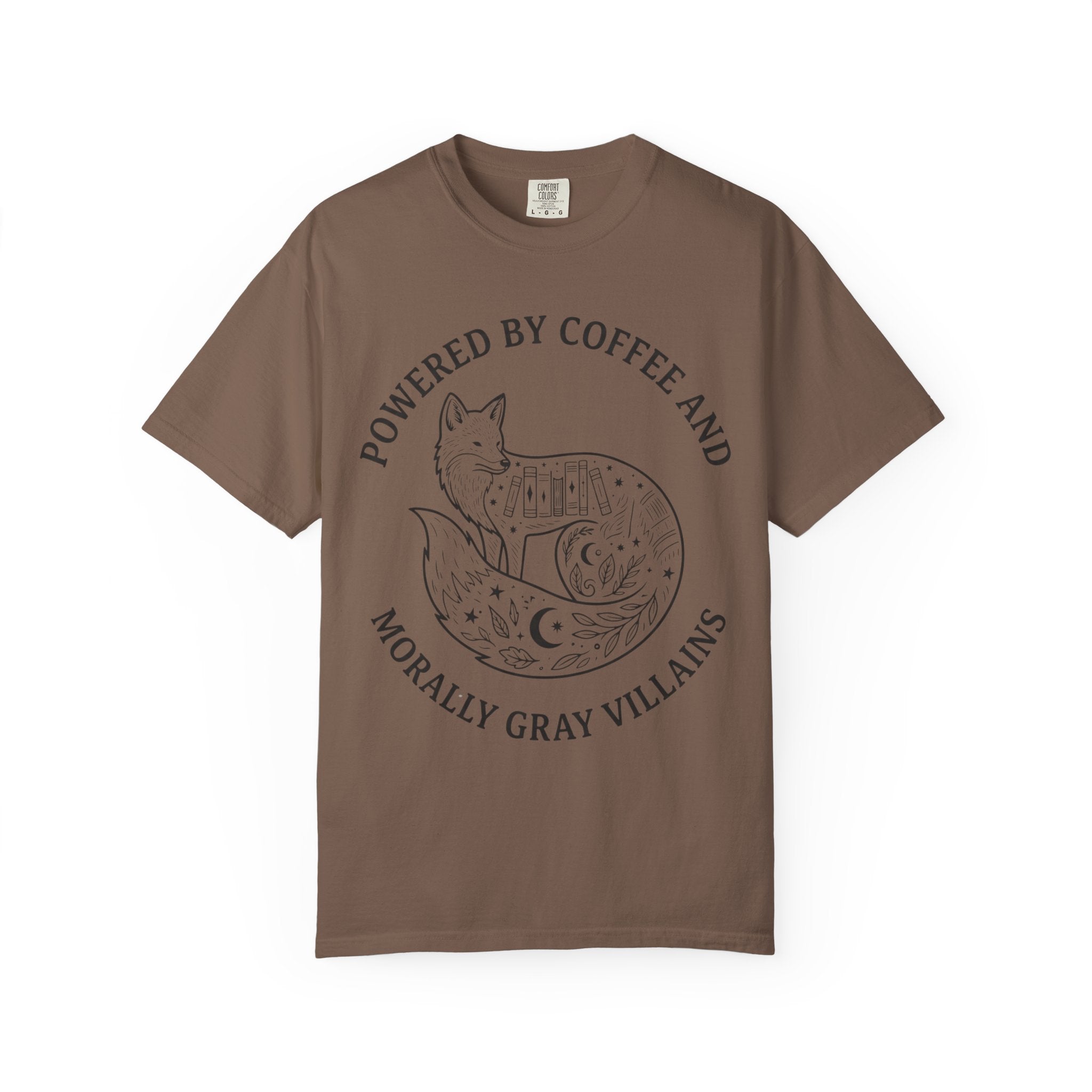 Powered By Coffee & Morally Gray Villains T-Shirt