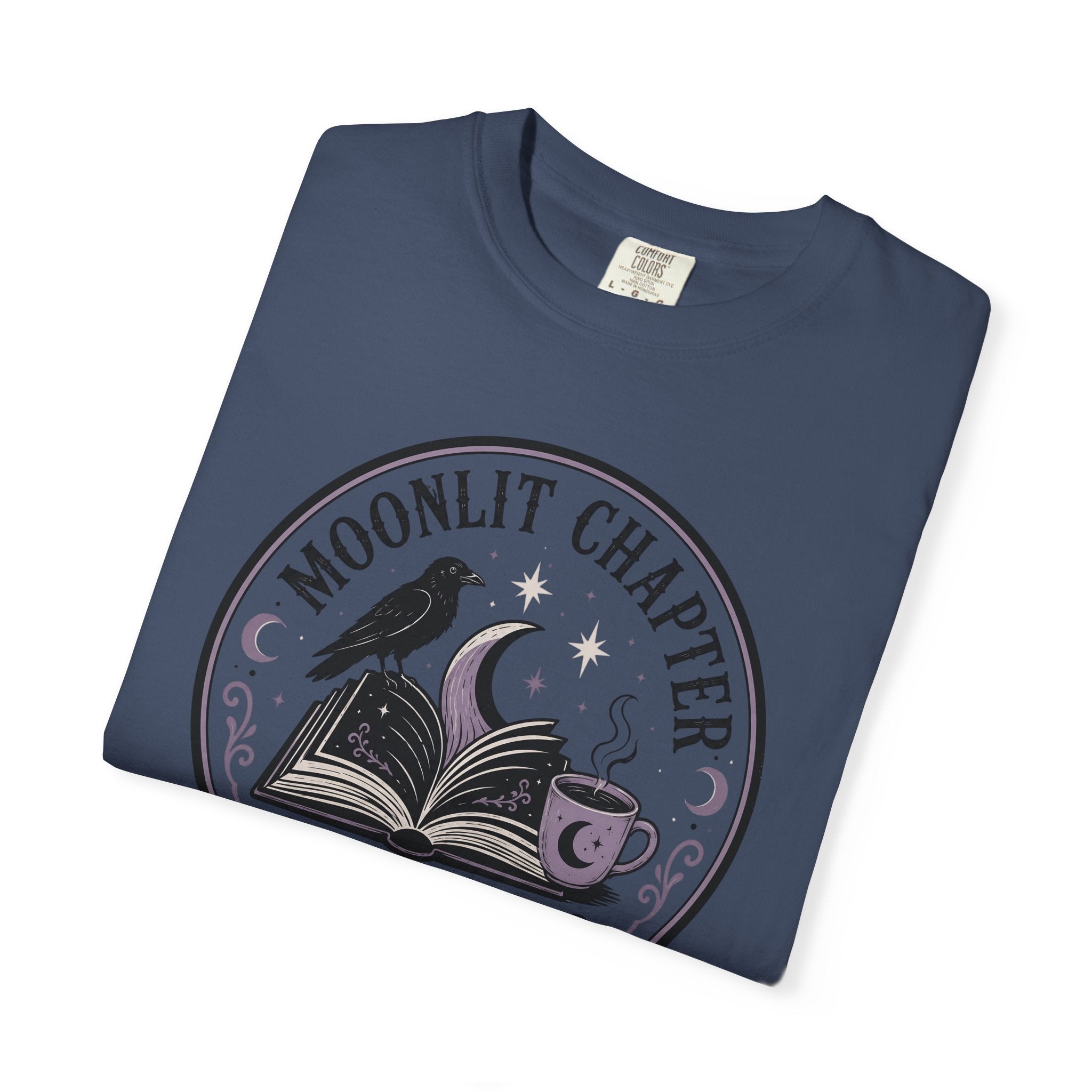 Moonlit Chapter Read After Dark Circle Badge Comfort Colors T-Shirt