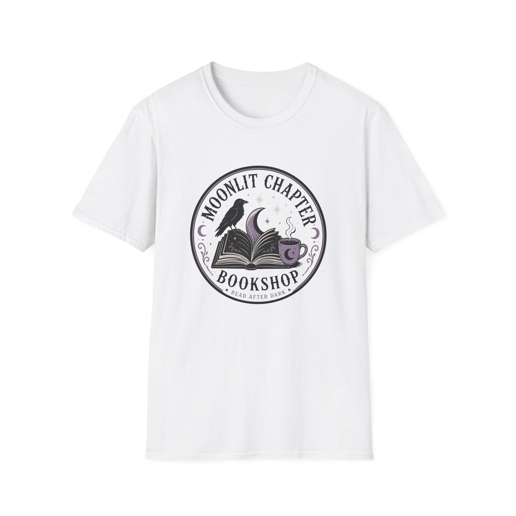 Moonlit Chapter Read After Dark Circle Badge T-Shirt