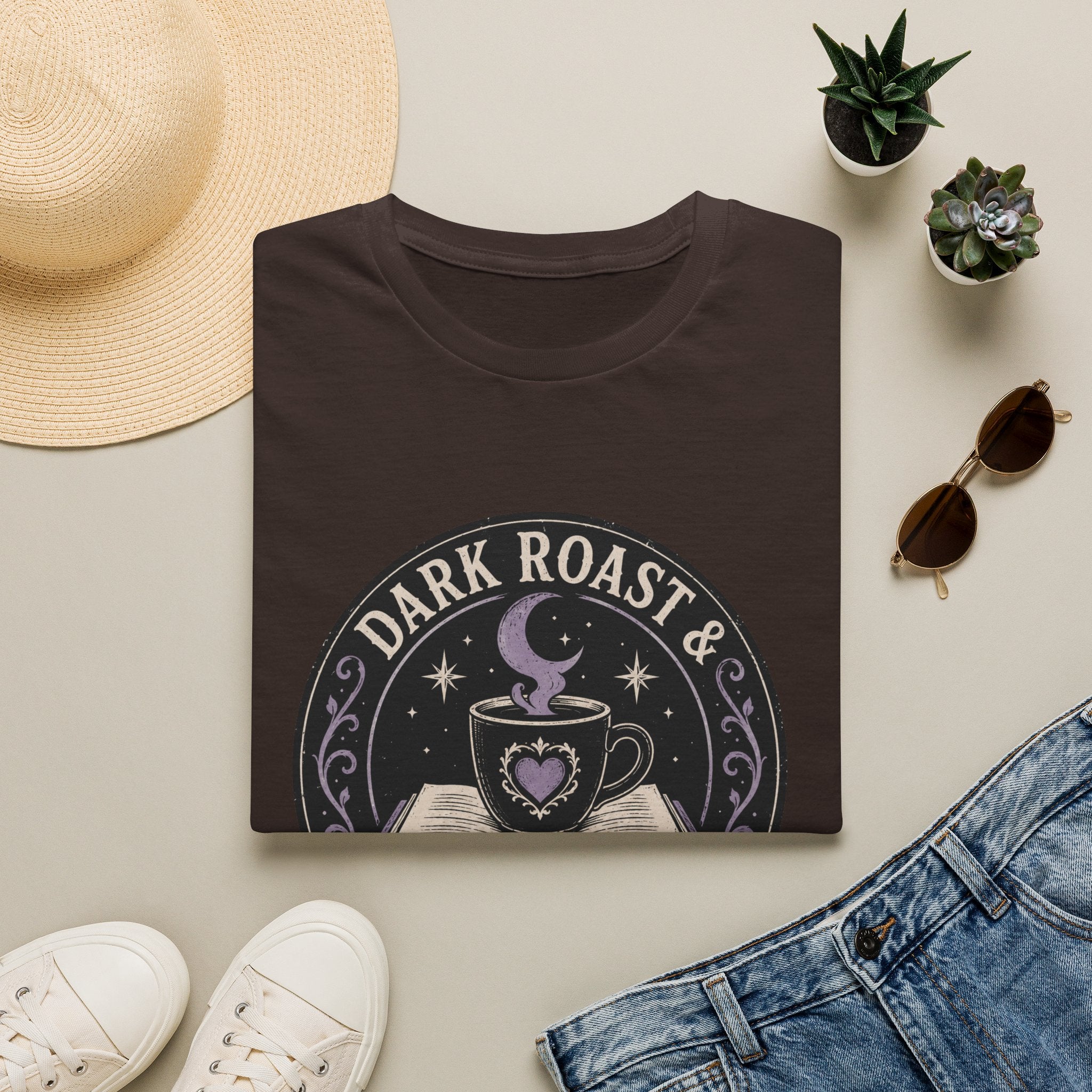 Dark Roast and Dark Romance Circle Badge T-Shirt