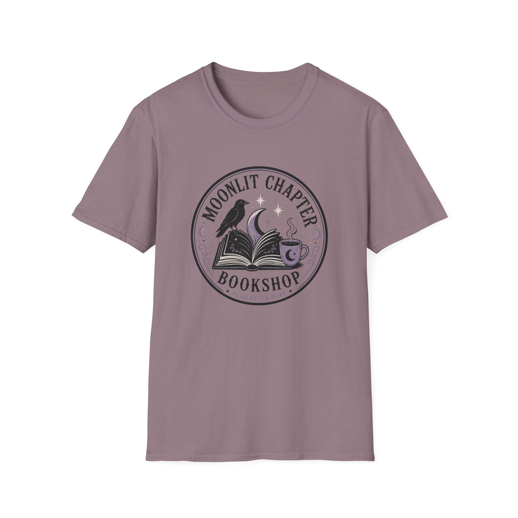 Moonlit Chapter Read After Dark Circle Badge T-Shirt