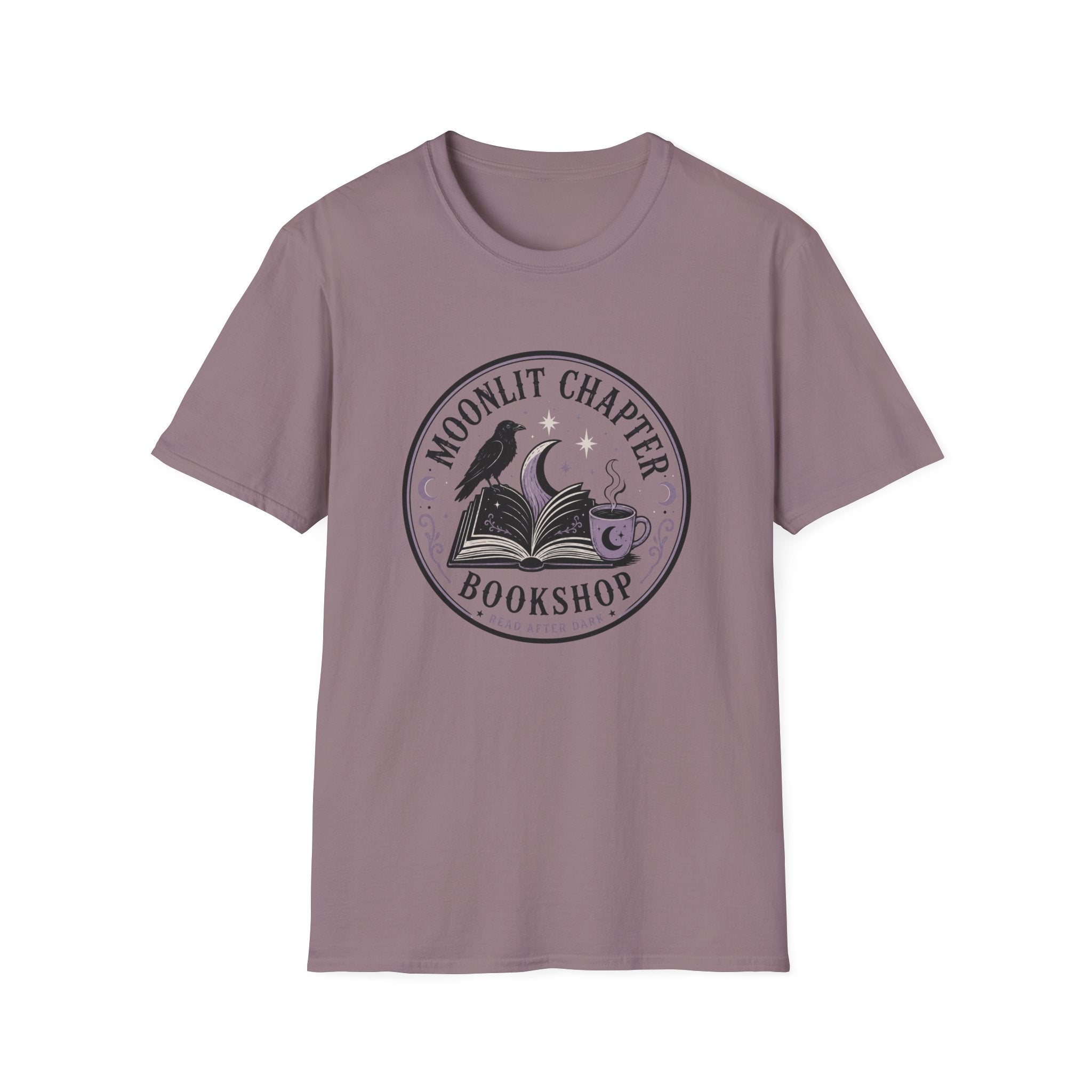 Moonlit Chapter Read After Dark Circle Badge T-Shirt
