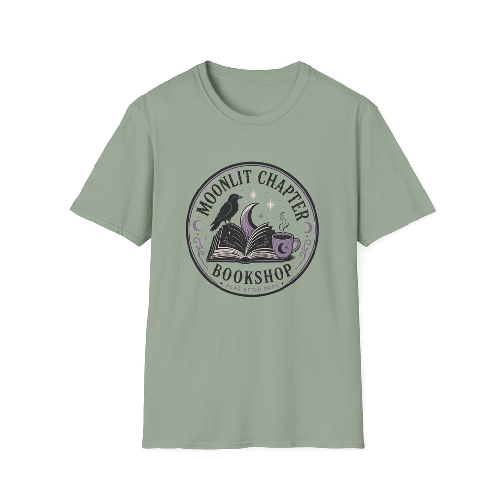 Moonlit Chapter Read After Dark Circle Badge T-Shirt