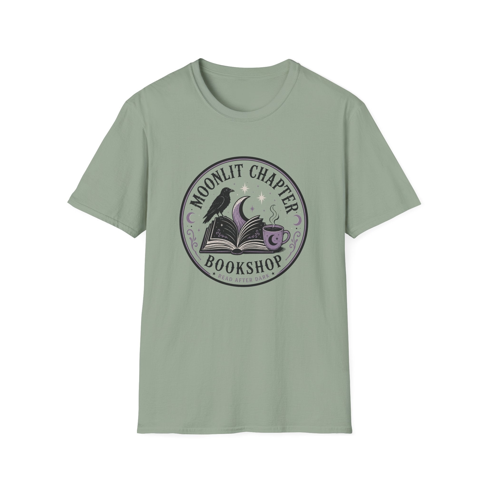 Moonlit Chapter Read After Dark Circle Badge T-Shirt