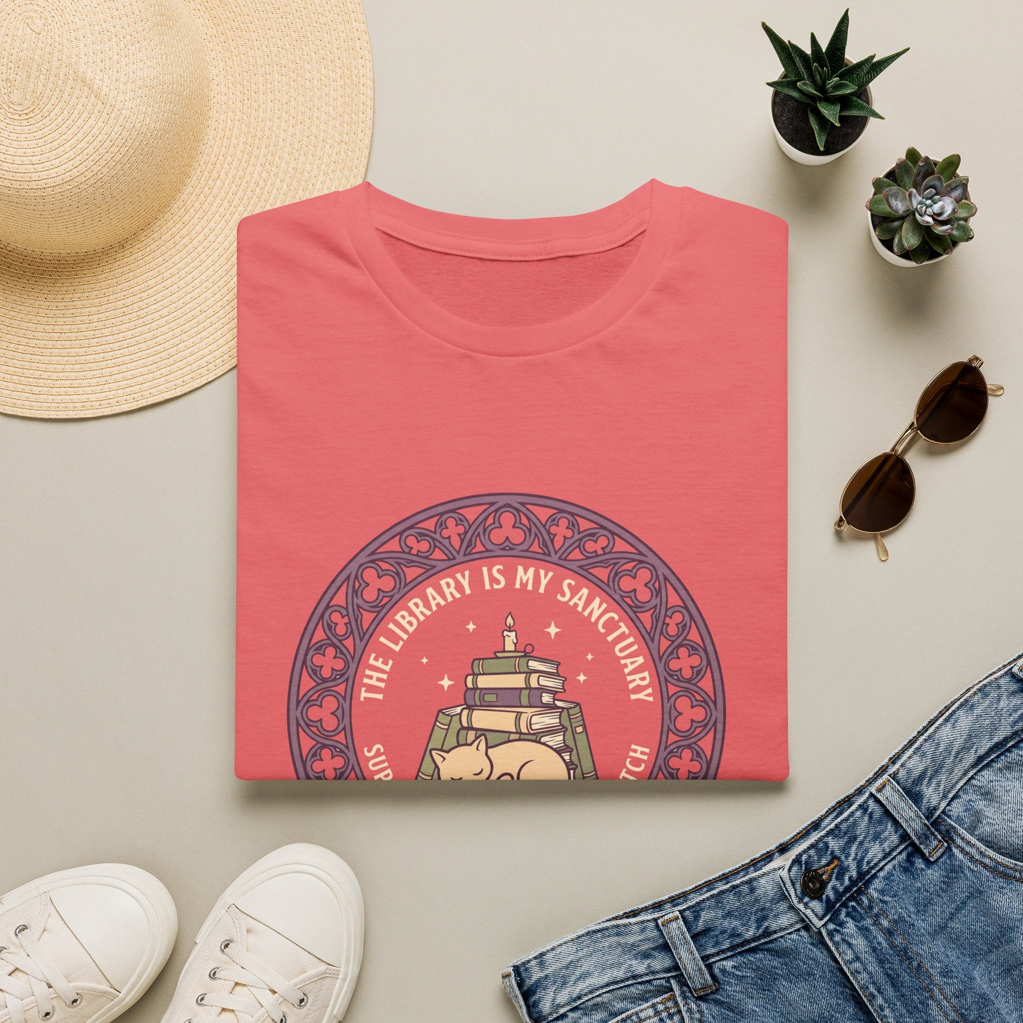 The Library is My Sanctuary T-Shirt