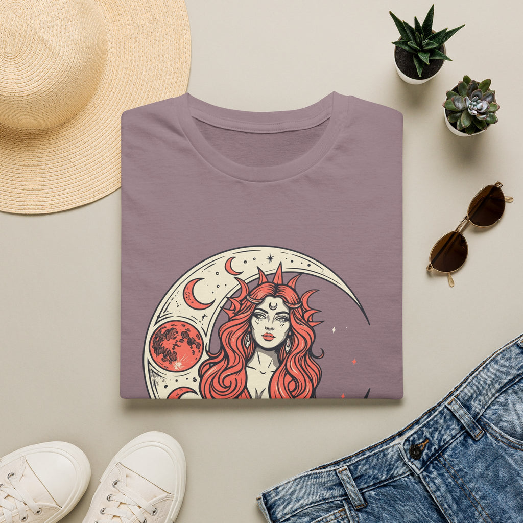 Moon Goddess Coral Graphic T-Shirt