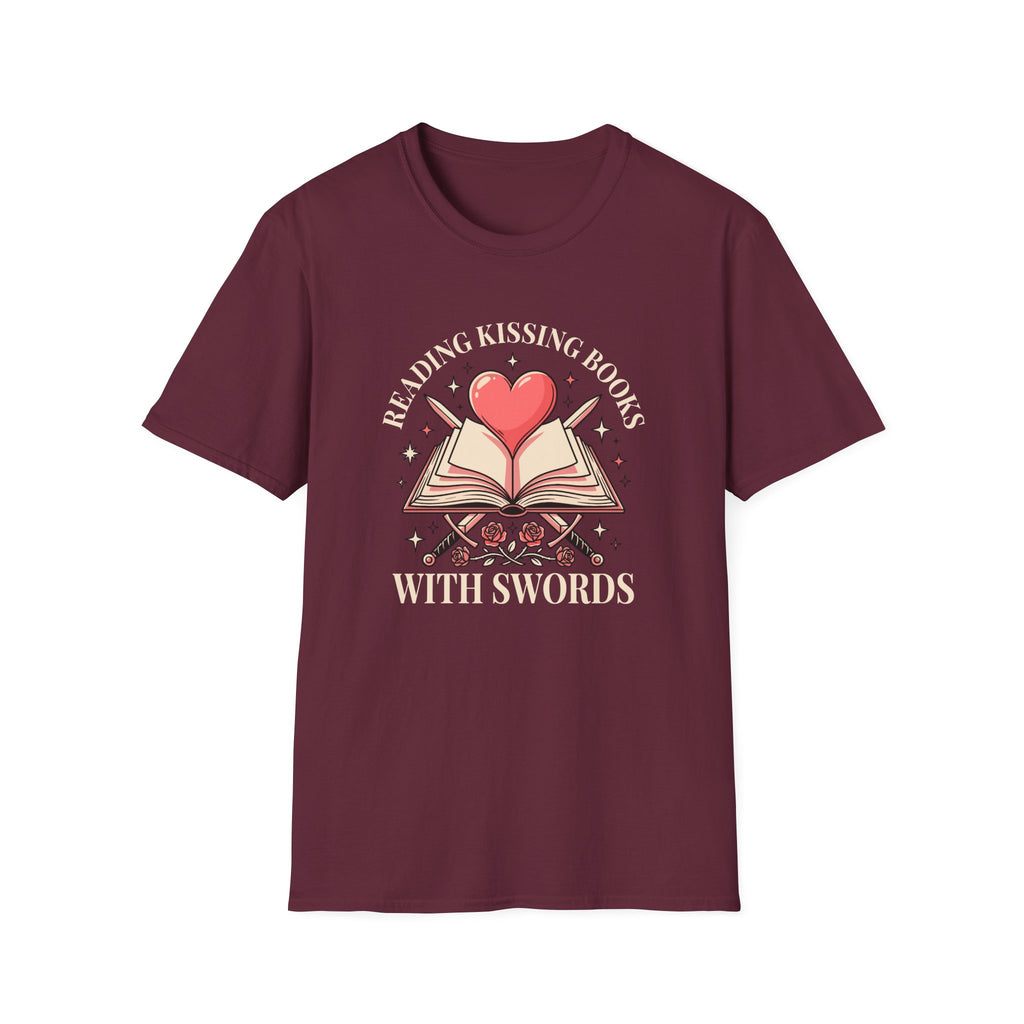 Reading Kissing Books With Swords T-Shirt