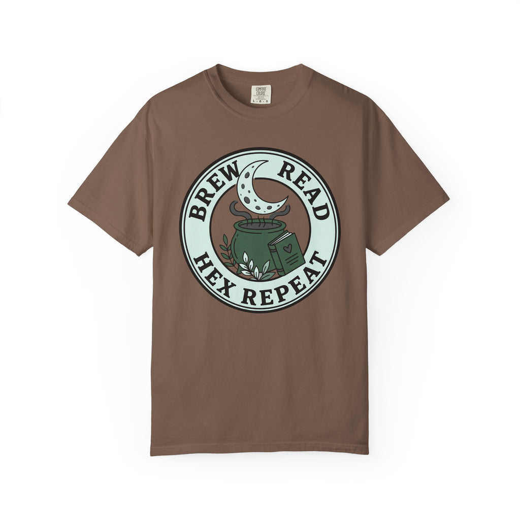 Green Brew Read Hex Repeat Circle Badge T-Shirt