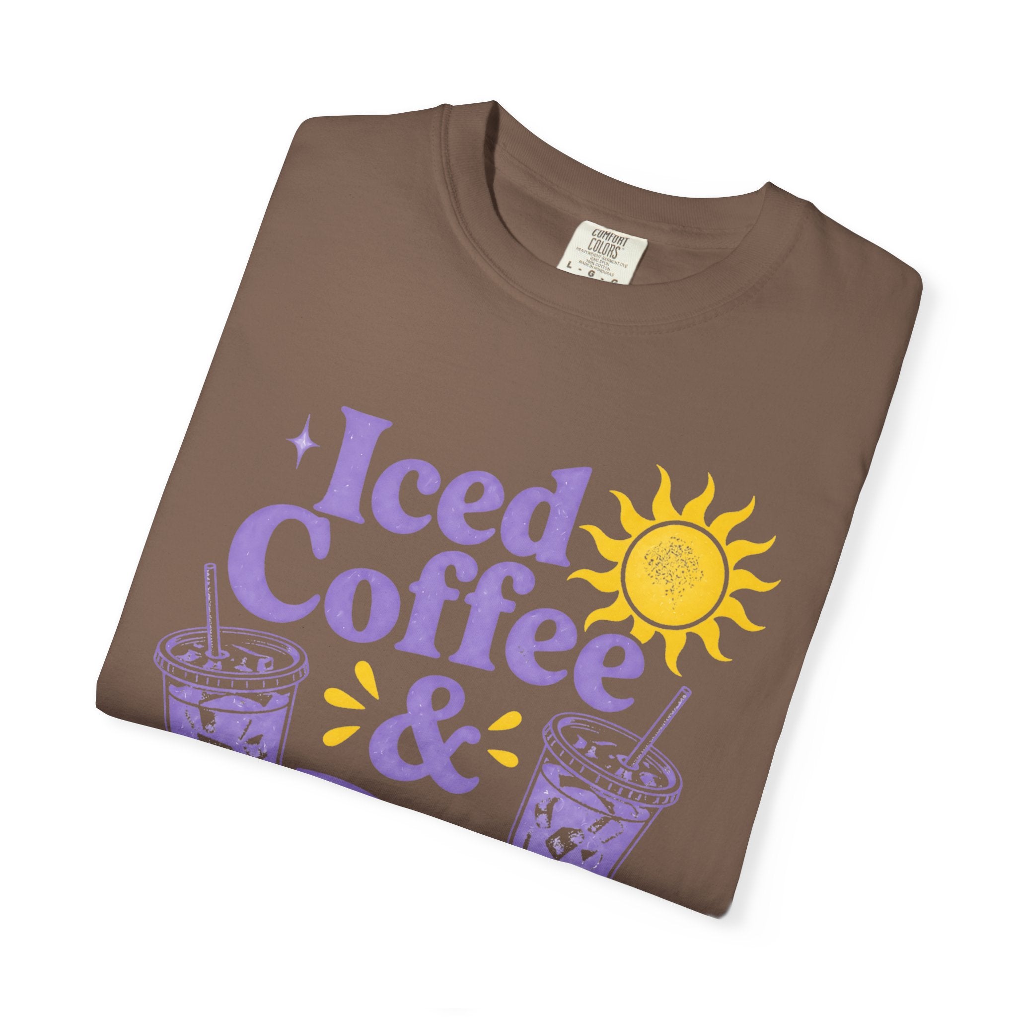 Iced Coffee & Sunshine Purple and Yellow T-Shirt