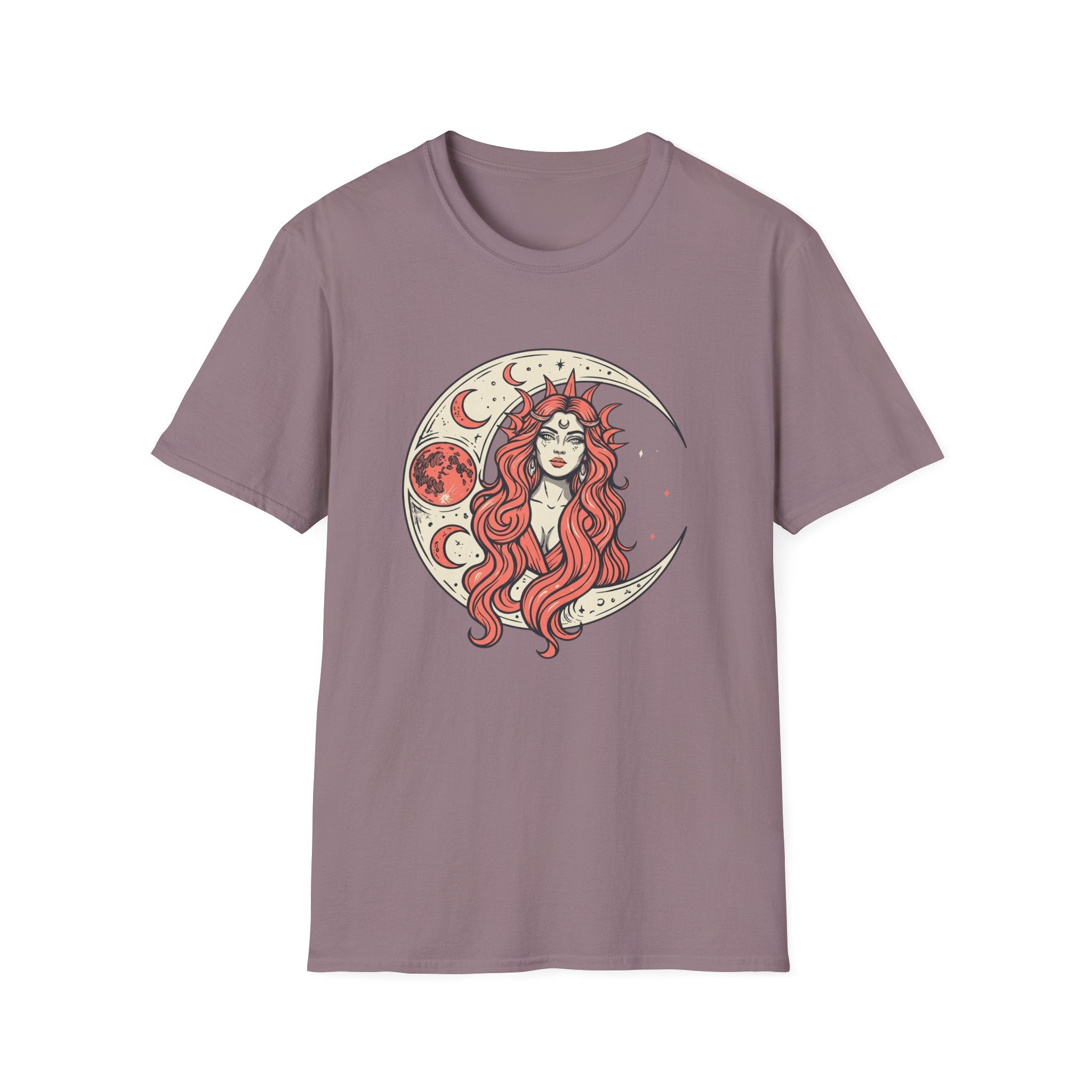 Moon Goddess Coral Graphic T-Shirt