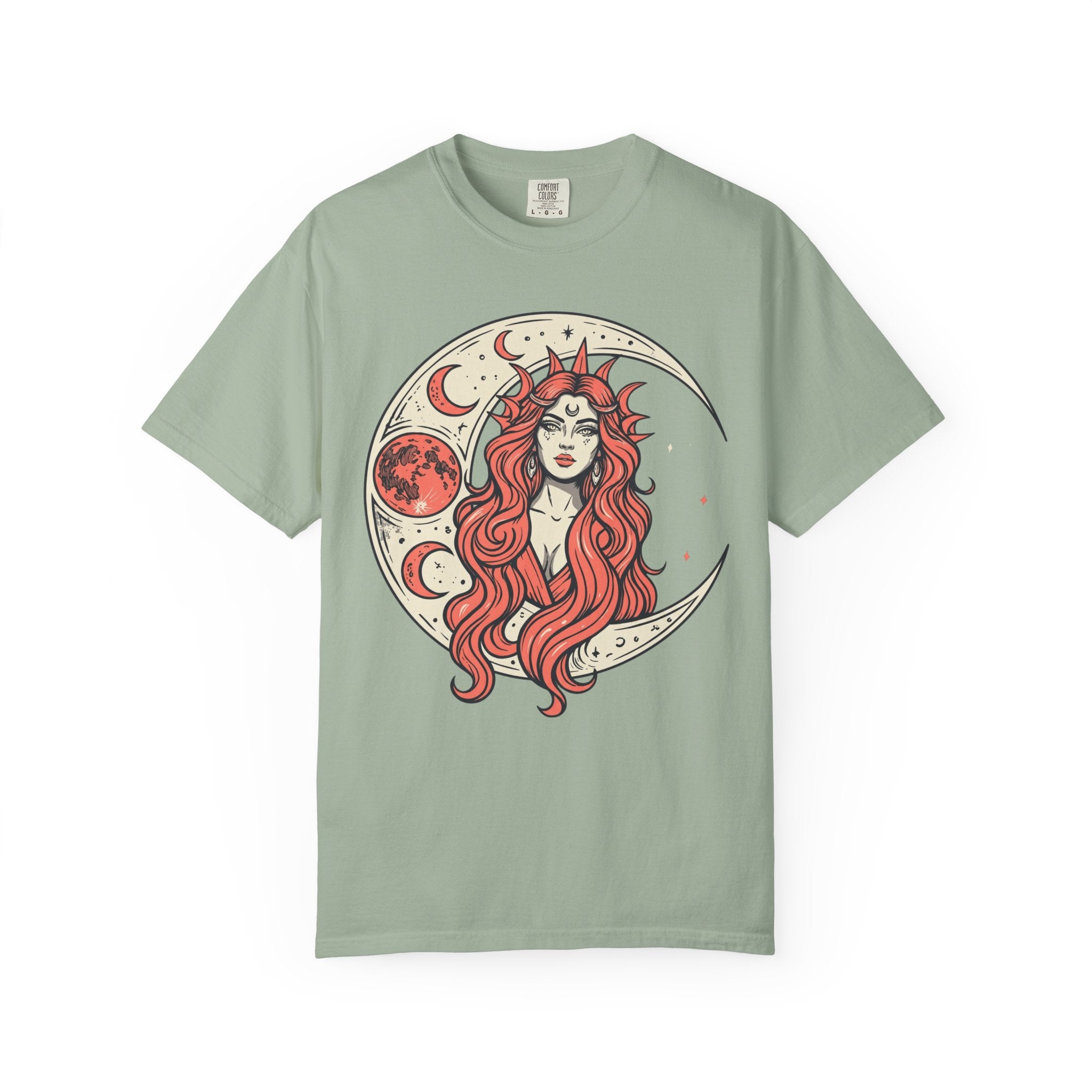 Moon Goddess Coral Graphic T-Shirt