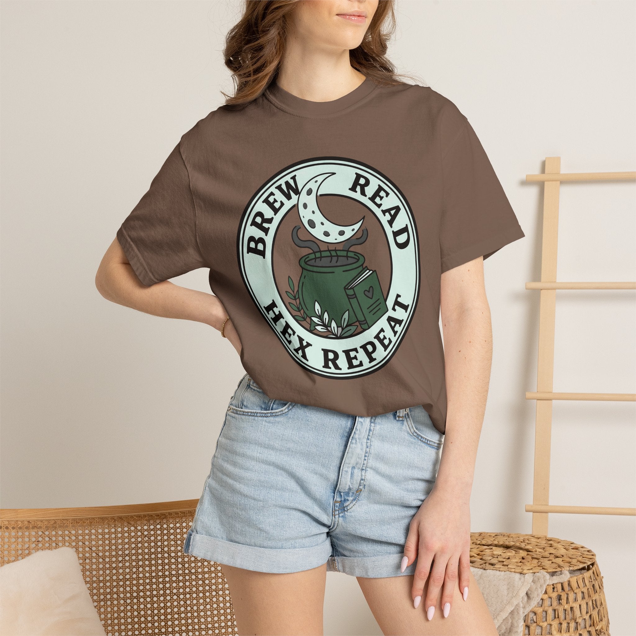 Green Brew Read Hex Repeat Circle Badge T-Shirt
