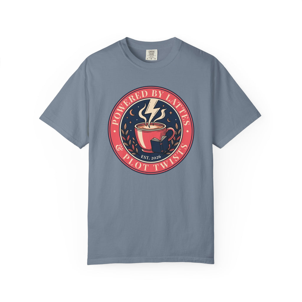 Powered by Lattes & Plot Twists T-Shirt