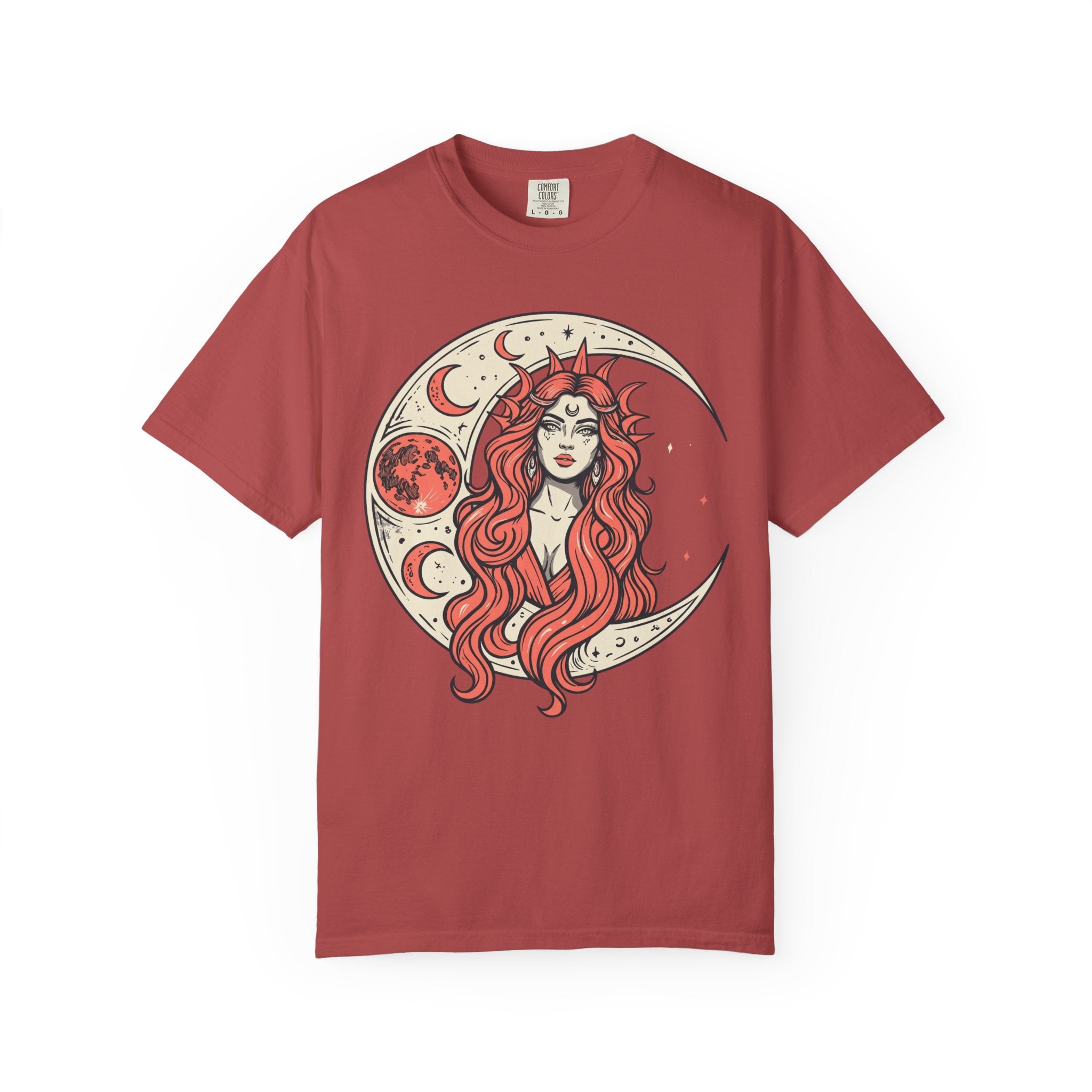 Moon Goddess Coral Graphic T-Shirt