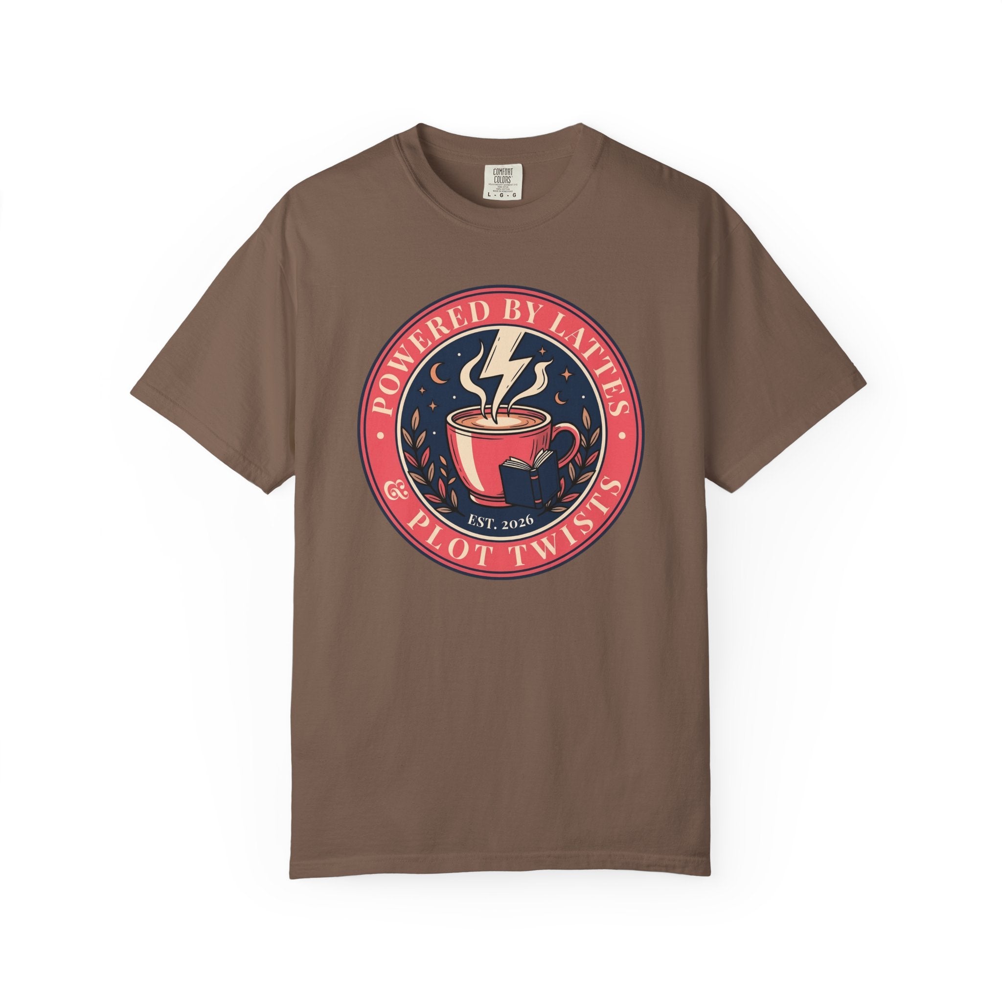 Powered by Lattes & Plot Twists T-Shirt