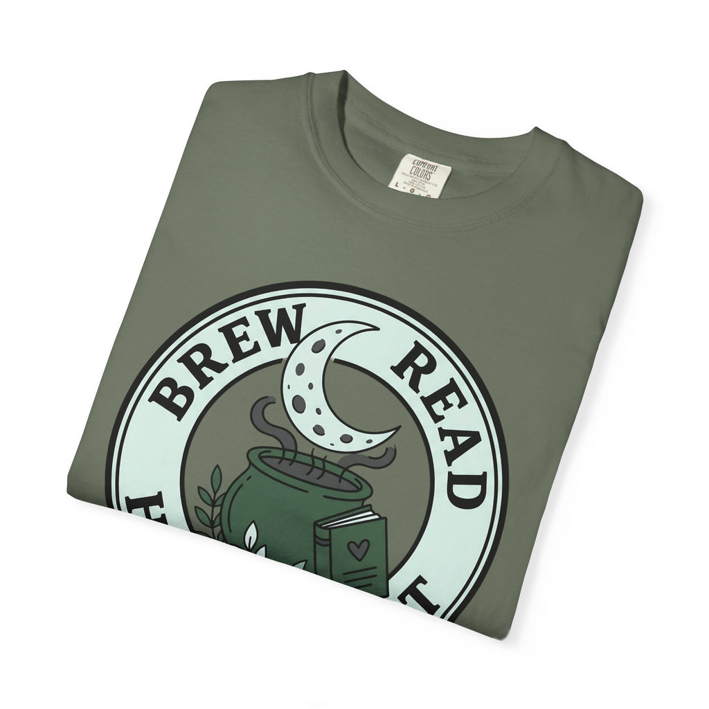 Green Brew Read Hex Repeat Circle Badge T-Shirt
