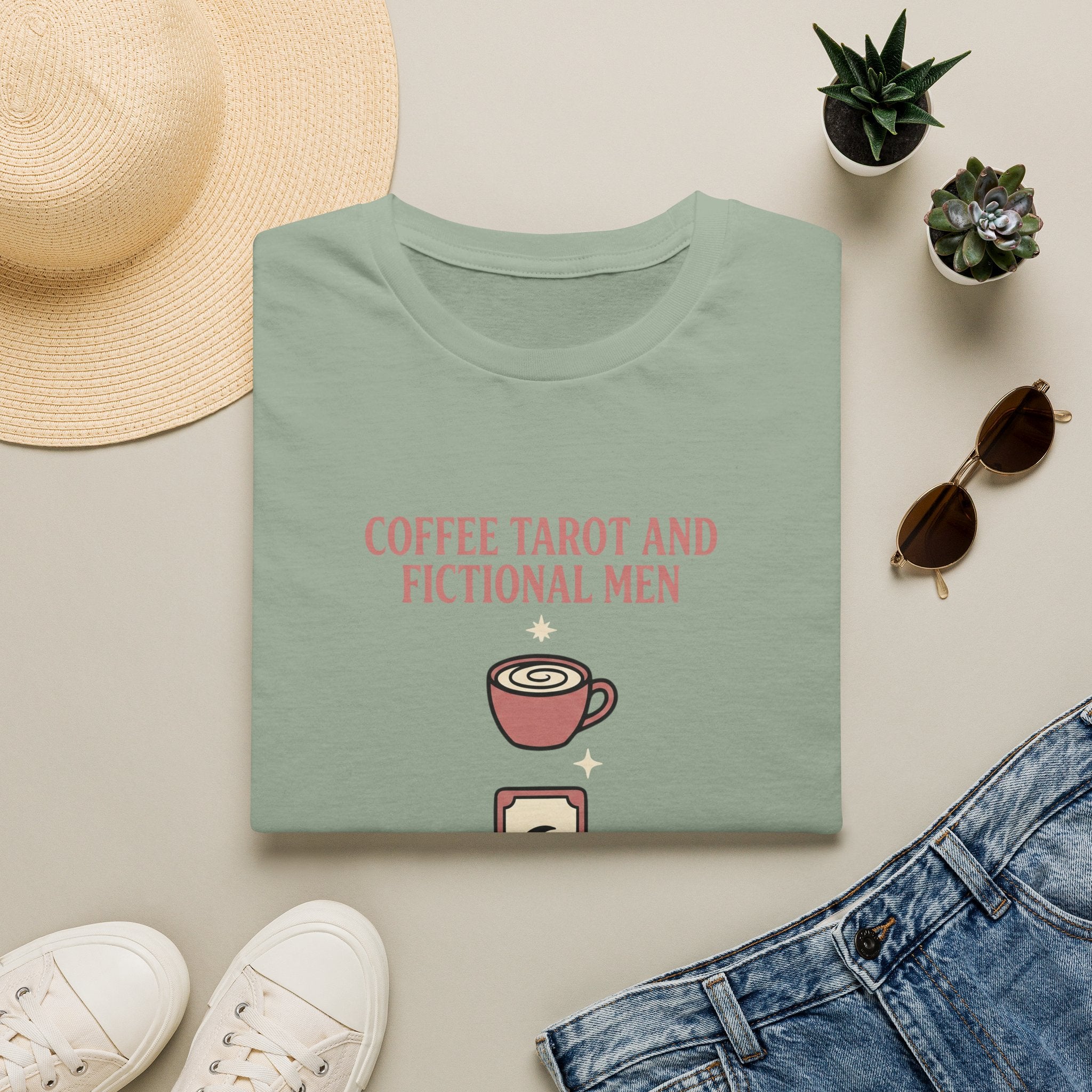 Coffee Tarot and Fictional Men T-Shirt