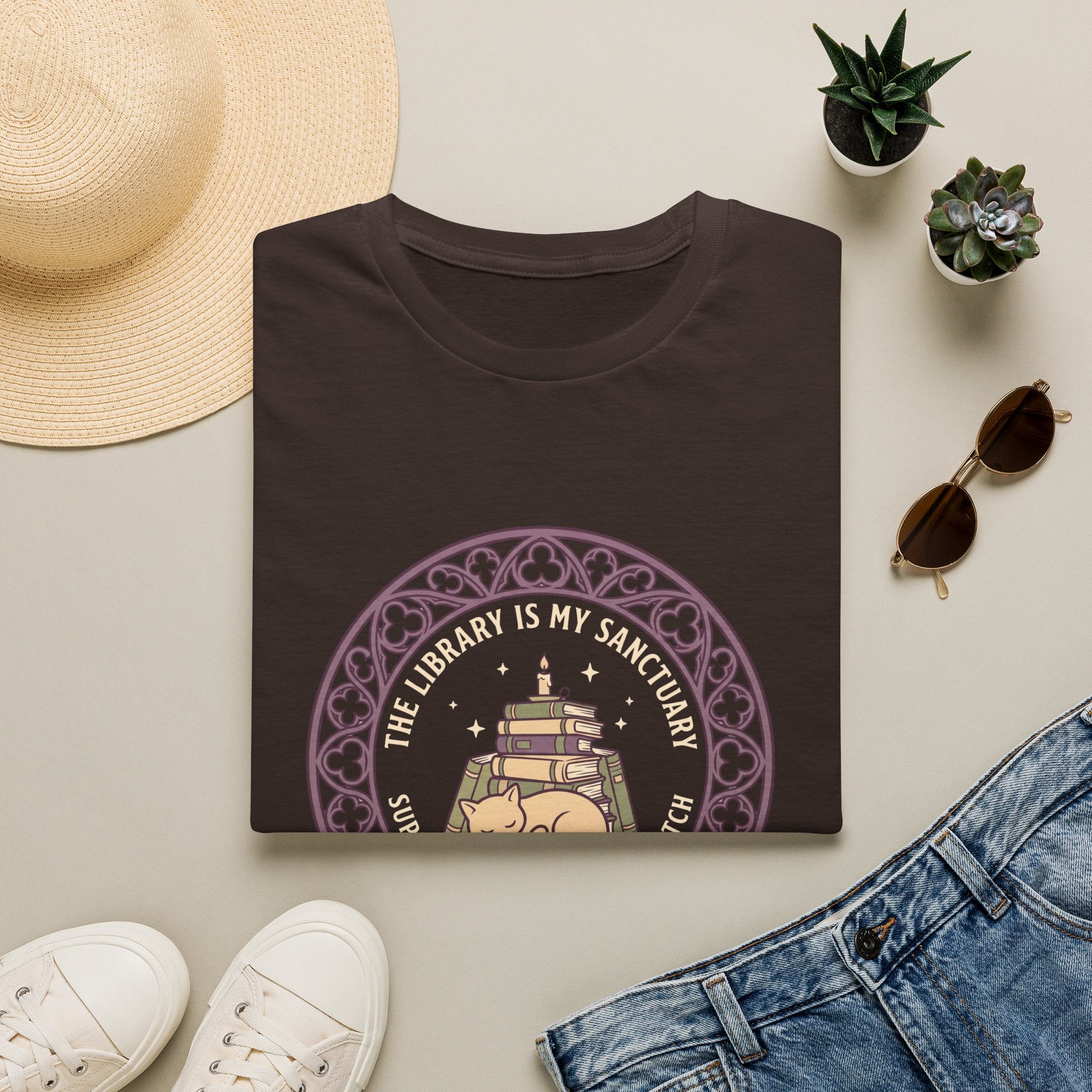 The Library is My Sanctuary T-Shirt