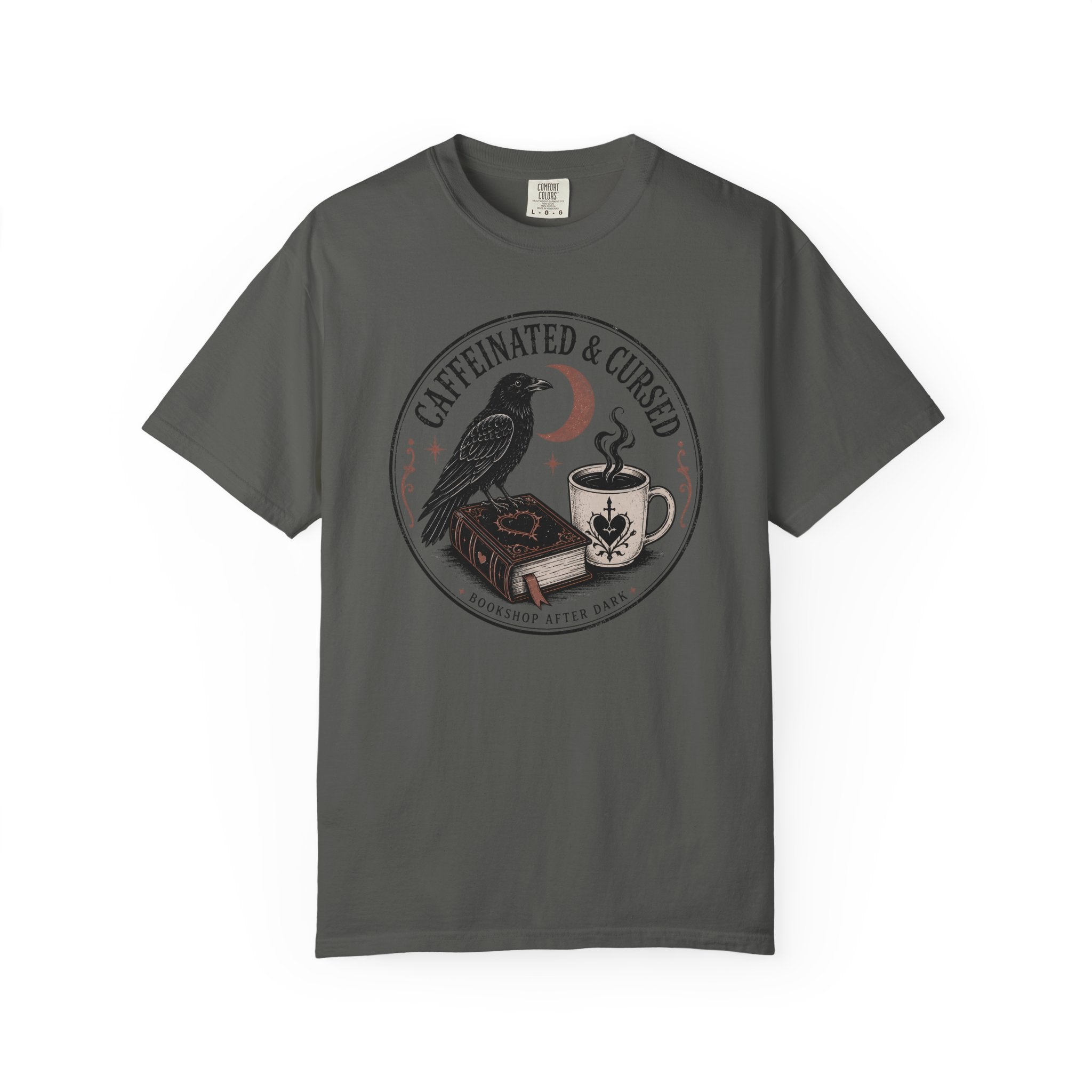 Caffeinated & Cursed Bookshop After Dark T-Shirt