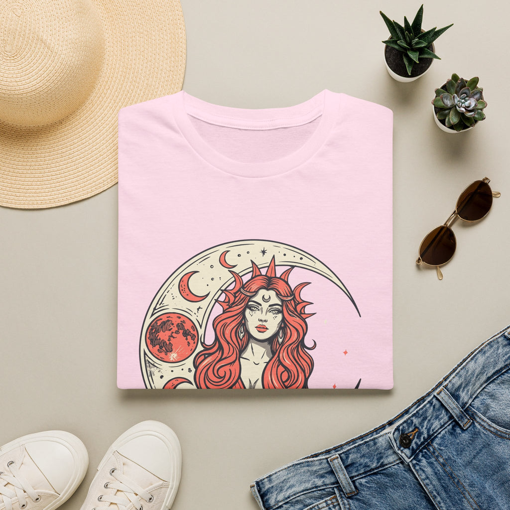 Moon Goddess Coral Graphic T-Shirt