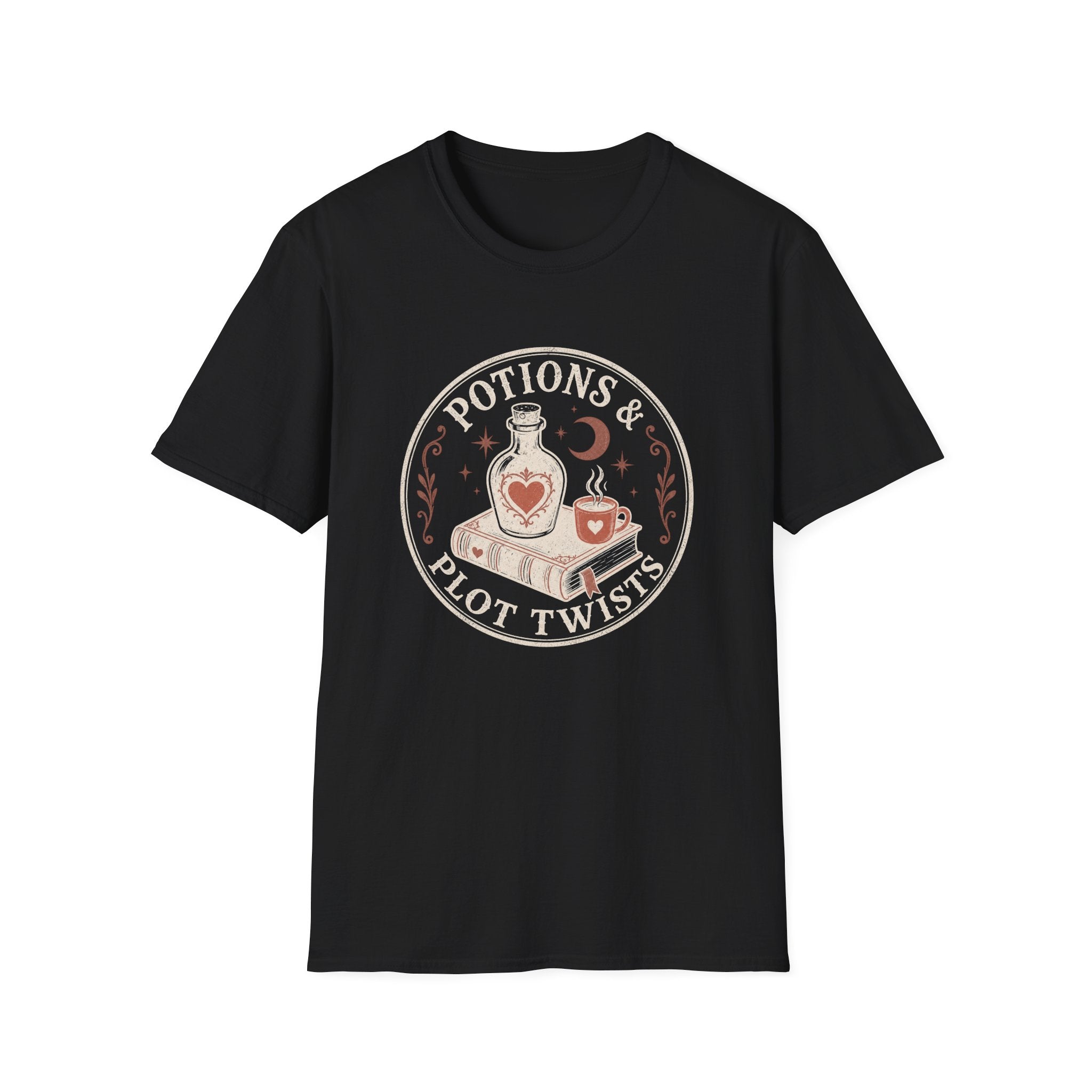 Potions & Plot Twists  Circle Badge T-Shirt