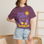 Iced Coffee & Sunshine Purple and Yellow T-Shirt