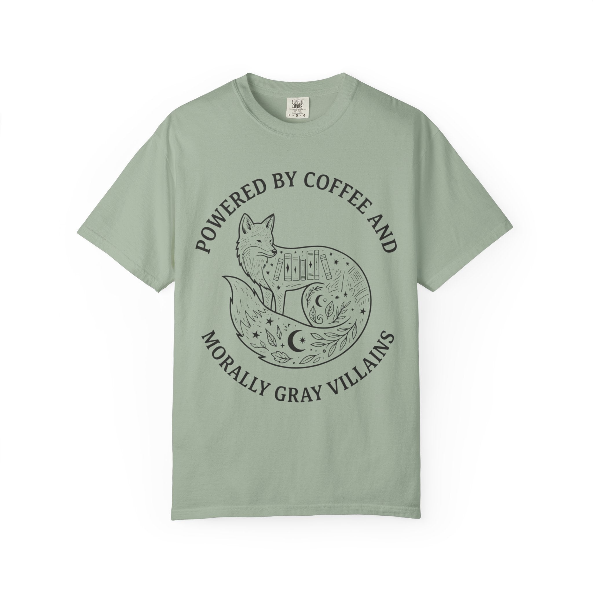 Powered By Coffee & Morally Gray Villains T-Shirt