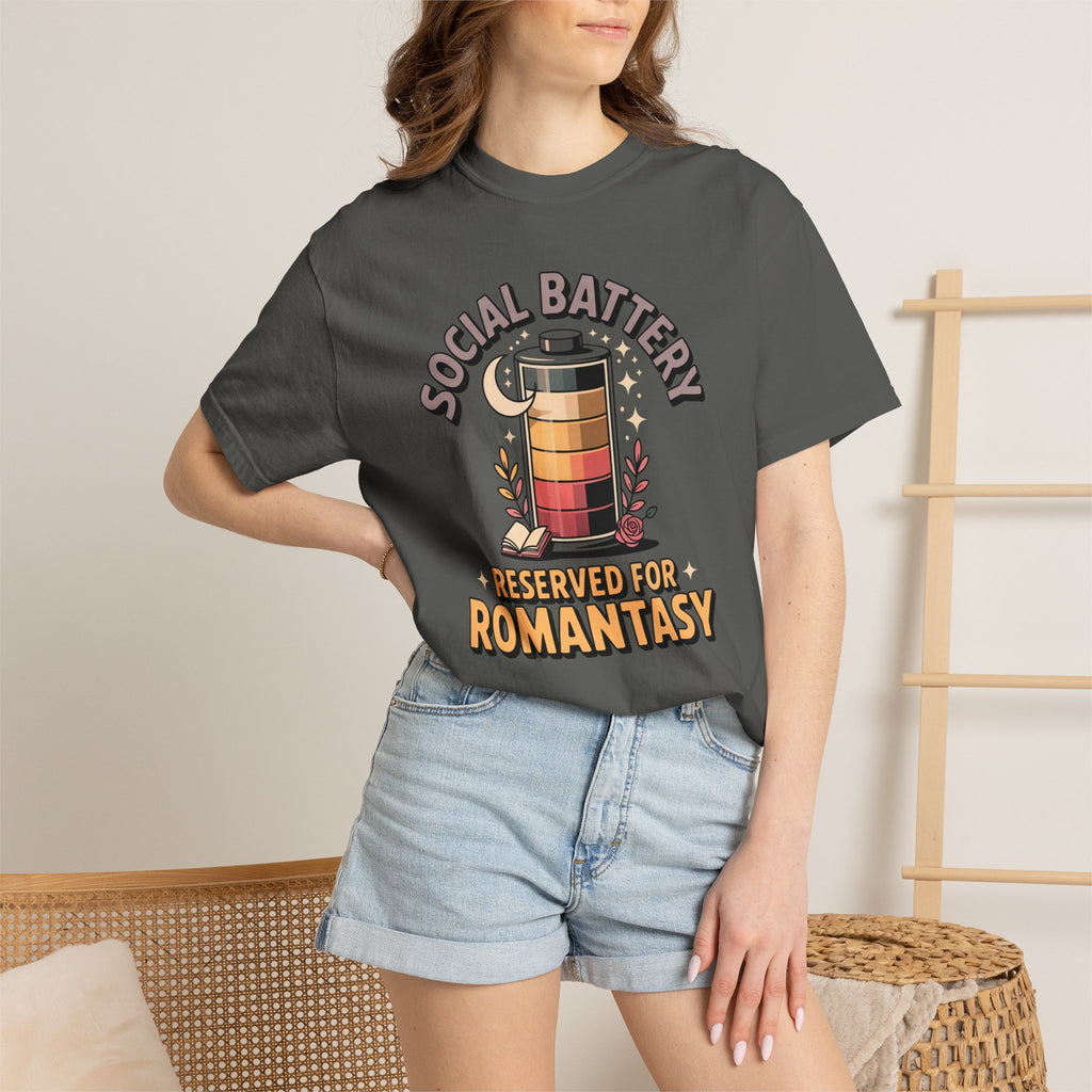 Social Battery Reserved For Romantasy T-Shirt