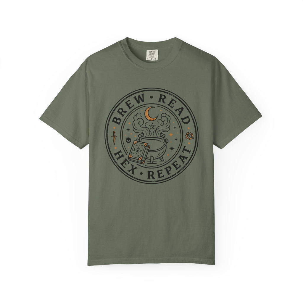 Brew Read Hex Repeat Circle Badge T-Shirt