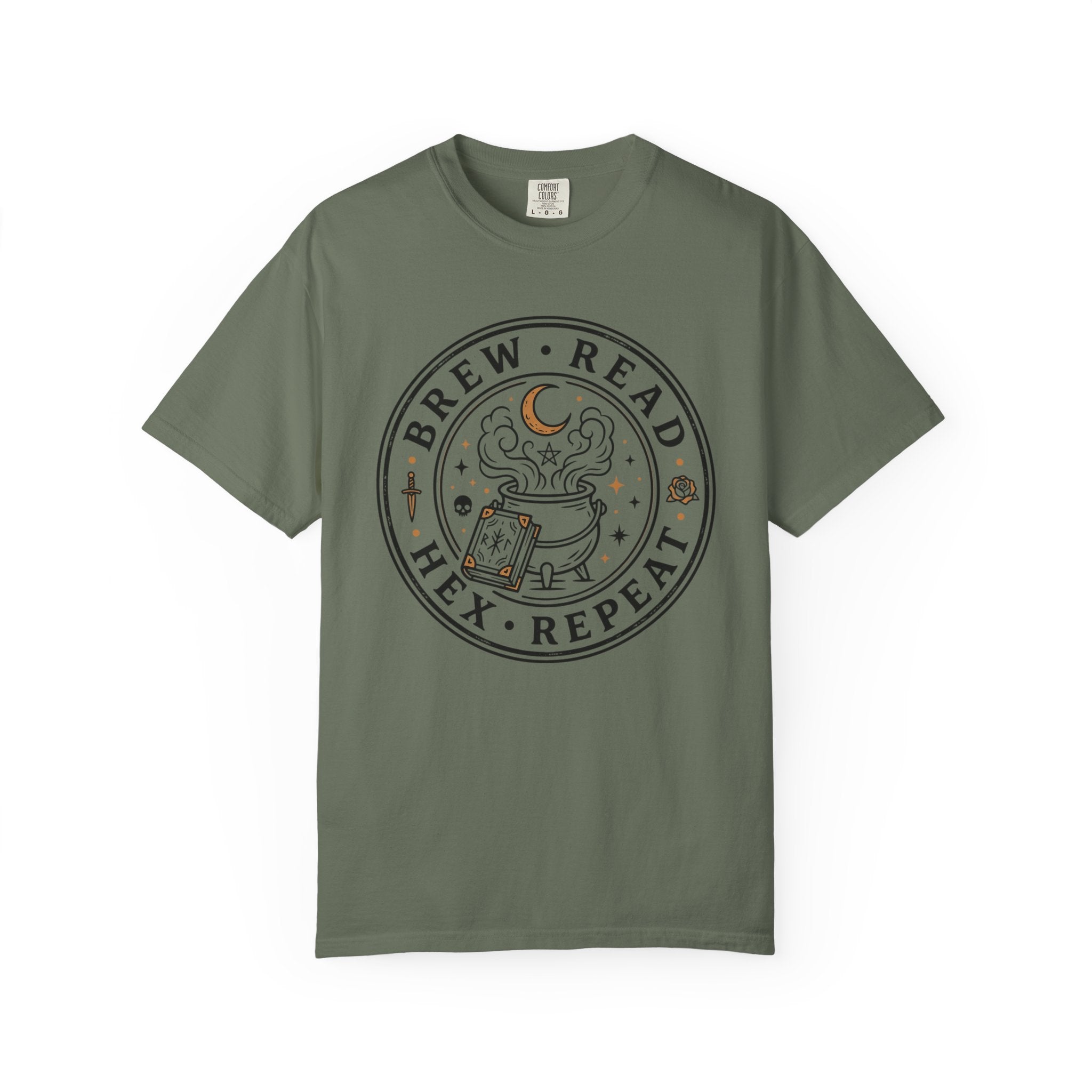 Brew Read Hex Repeat Circle Badge T-Shirt
