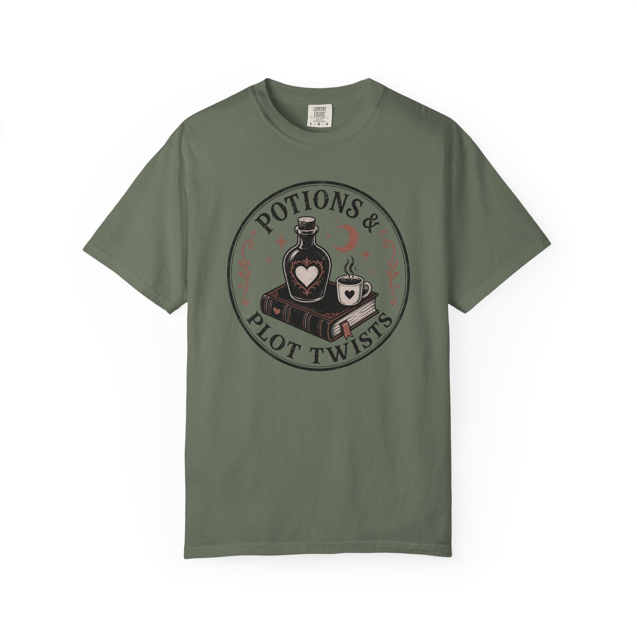 Potions & Plot Twists  Circle Badge T-Shirt