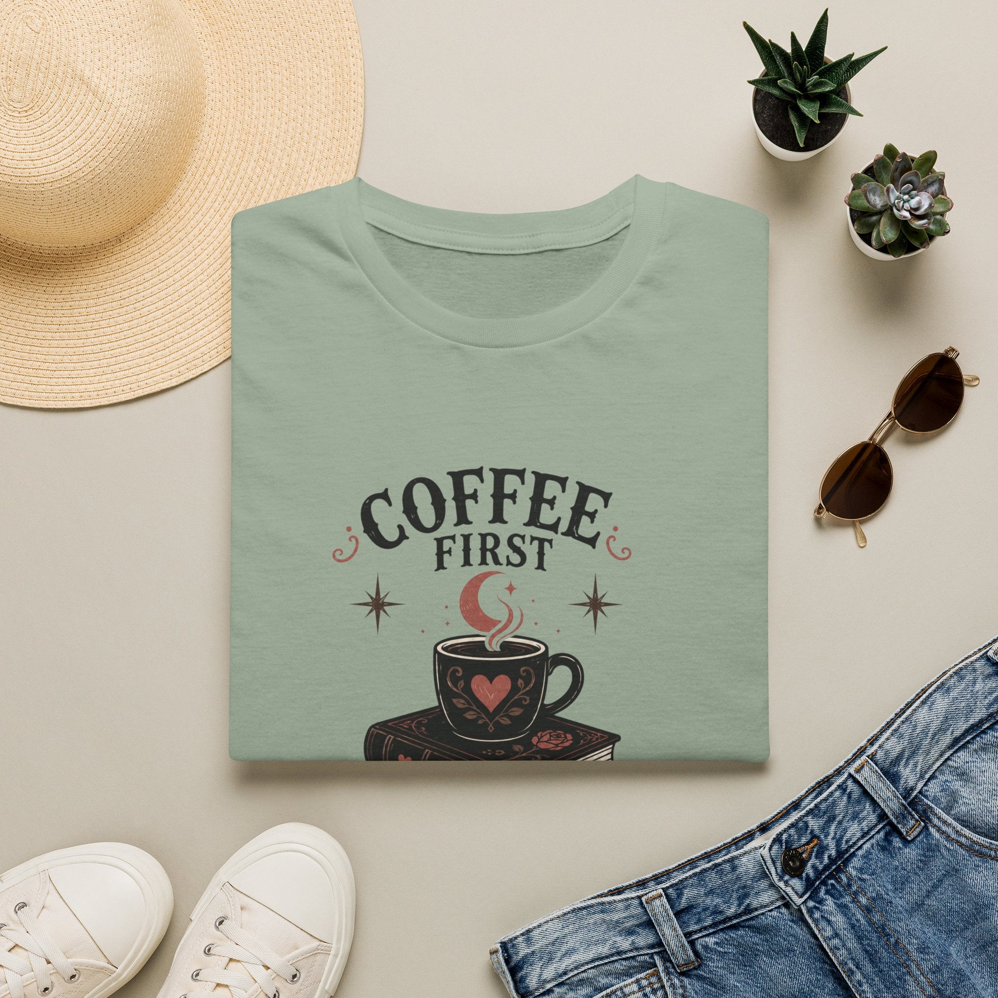 Coffee First Fictional Villains Later T-Shirt