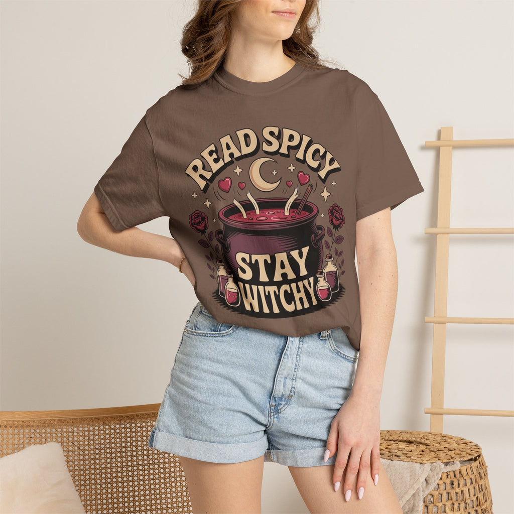 Read Spicy Stay Witchy Cauldron T-Shirt