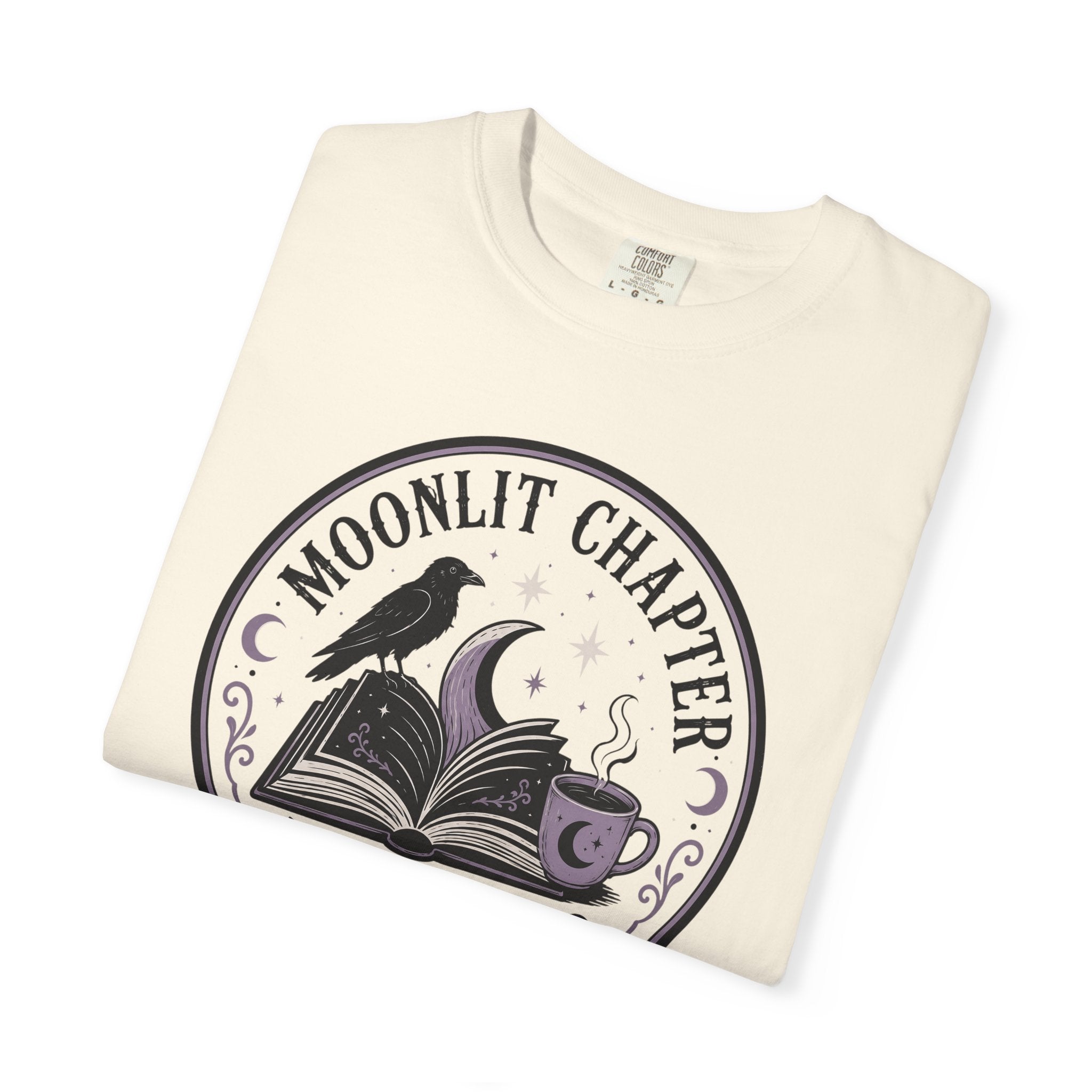 Moonlit Chapter Read After Dark Circle Badge Comfort Colors T-Shirt