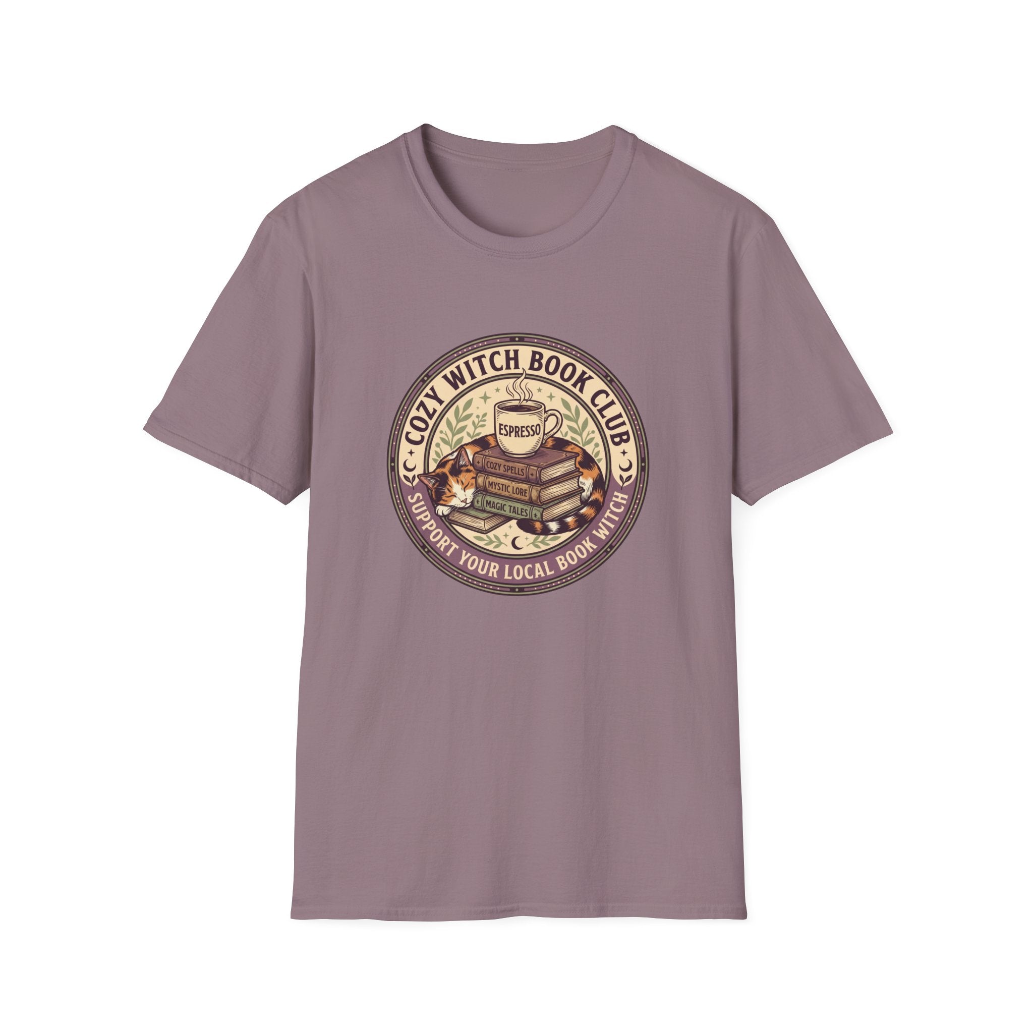 Cozy Witch Book Club Circle Badge T-Shirt