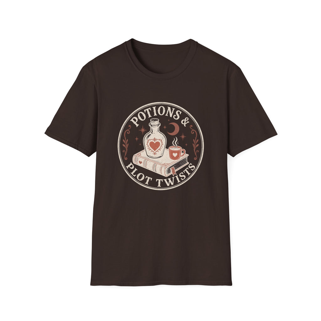 Potions & Plot Twists  Circle Badge T-Shirt