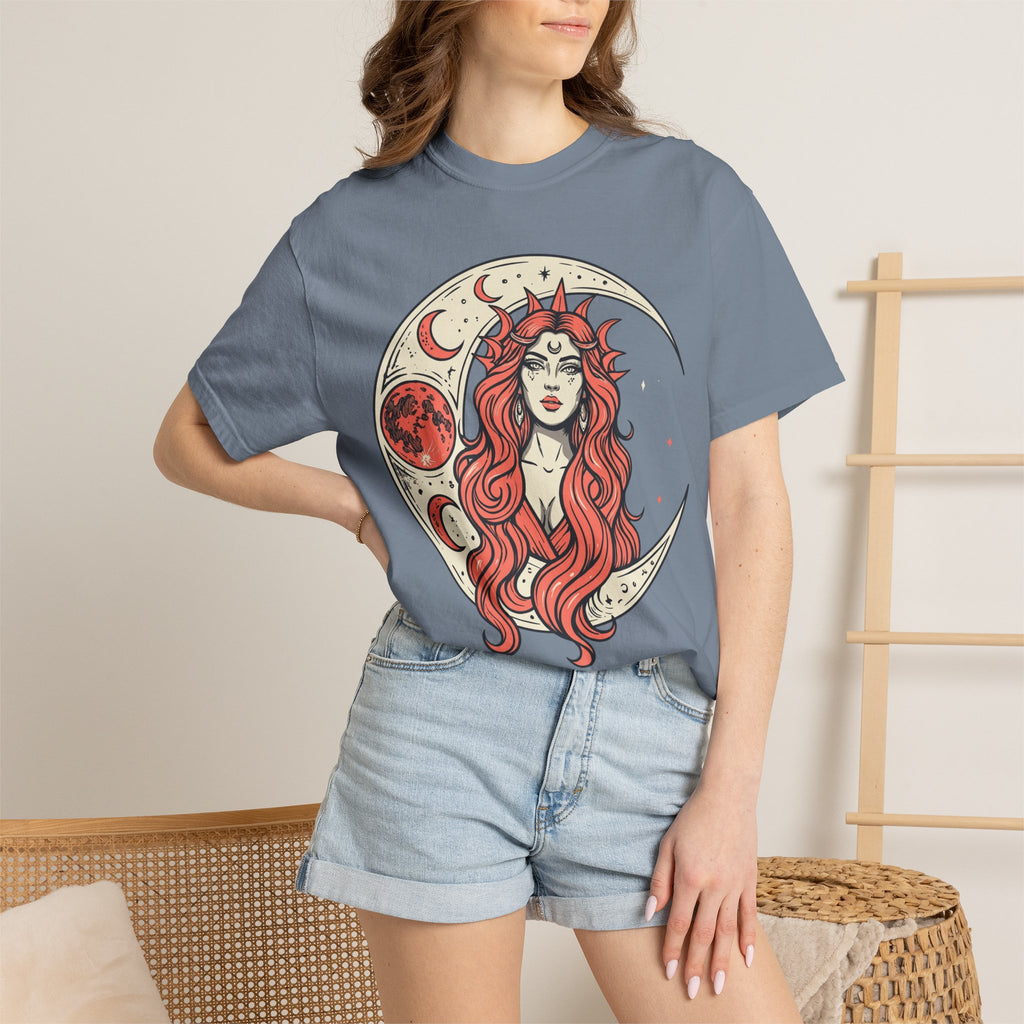 Moon Goddess Coral Graphic T-Shirt