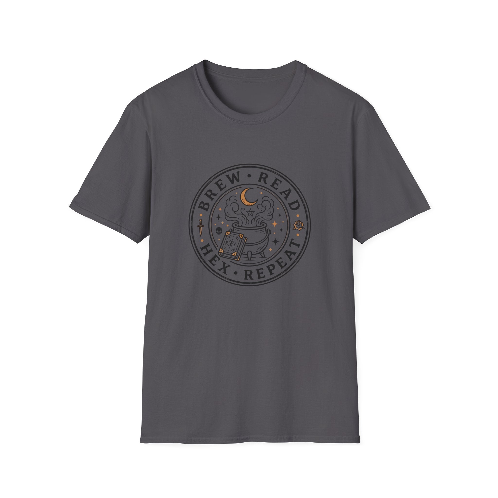 Brew Read Hex Repeat Circle Badge T-Shirt