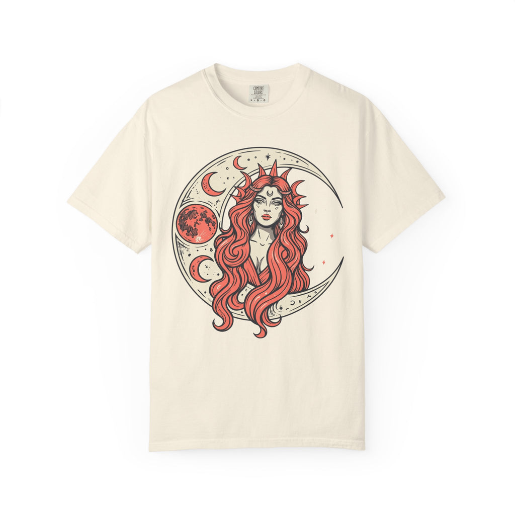 Moon Goddess Coral Graphic T-Shirt