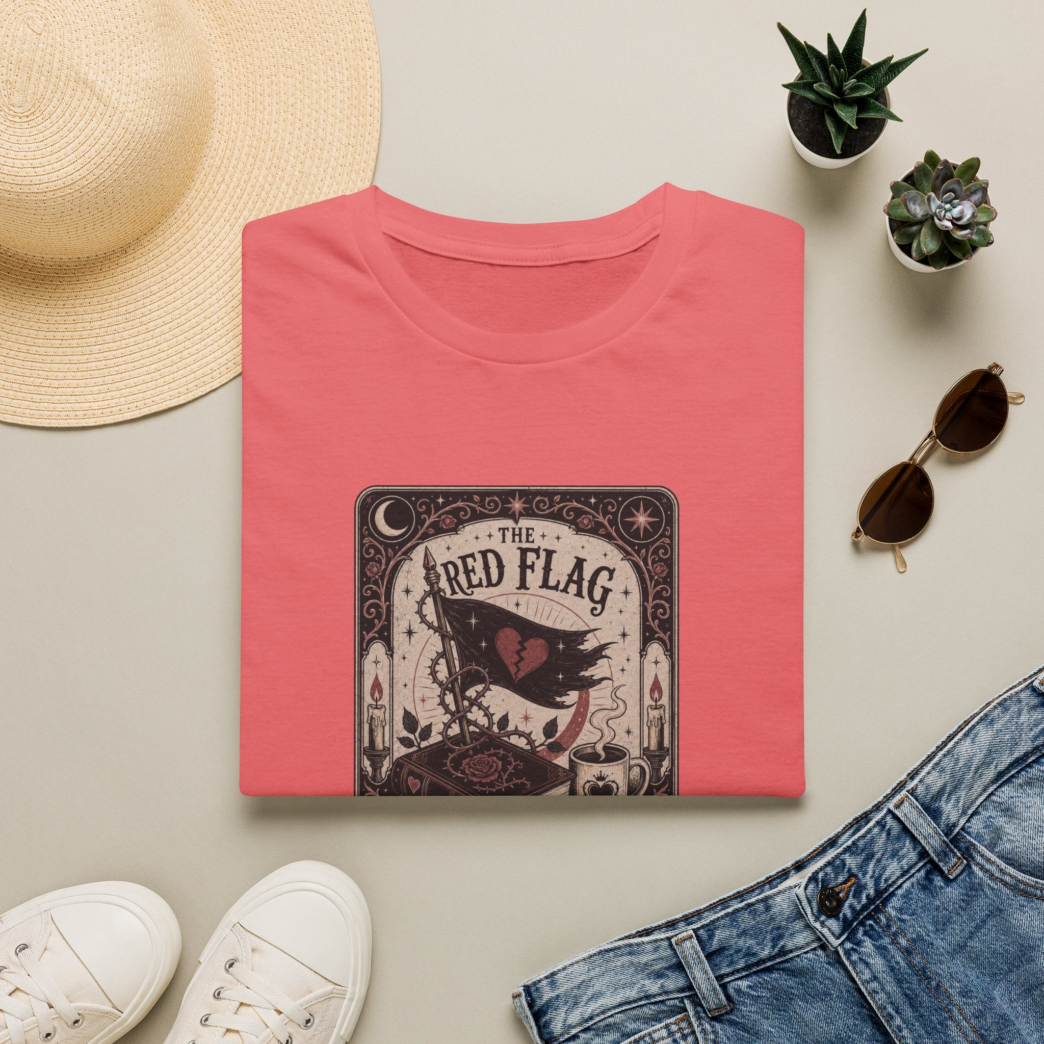 The Red Flag and Yet I Kept Reading Tarot T-Shirt