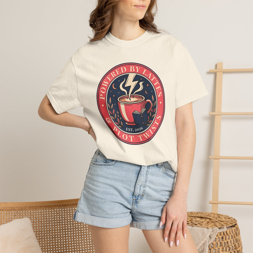 Powered by Lattes & Plot Twists T-Shirt