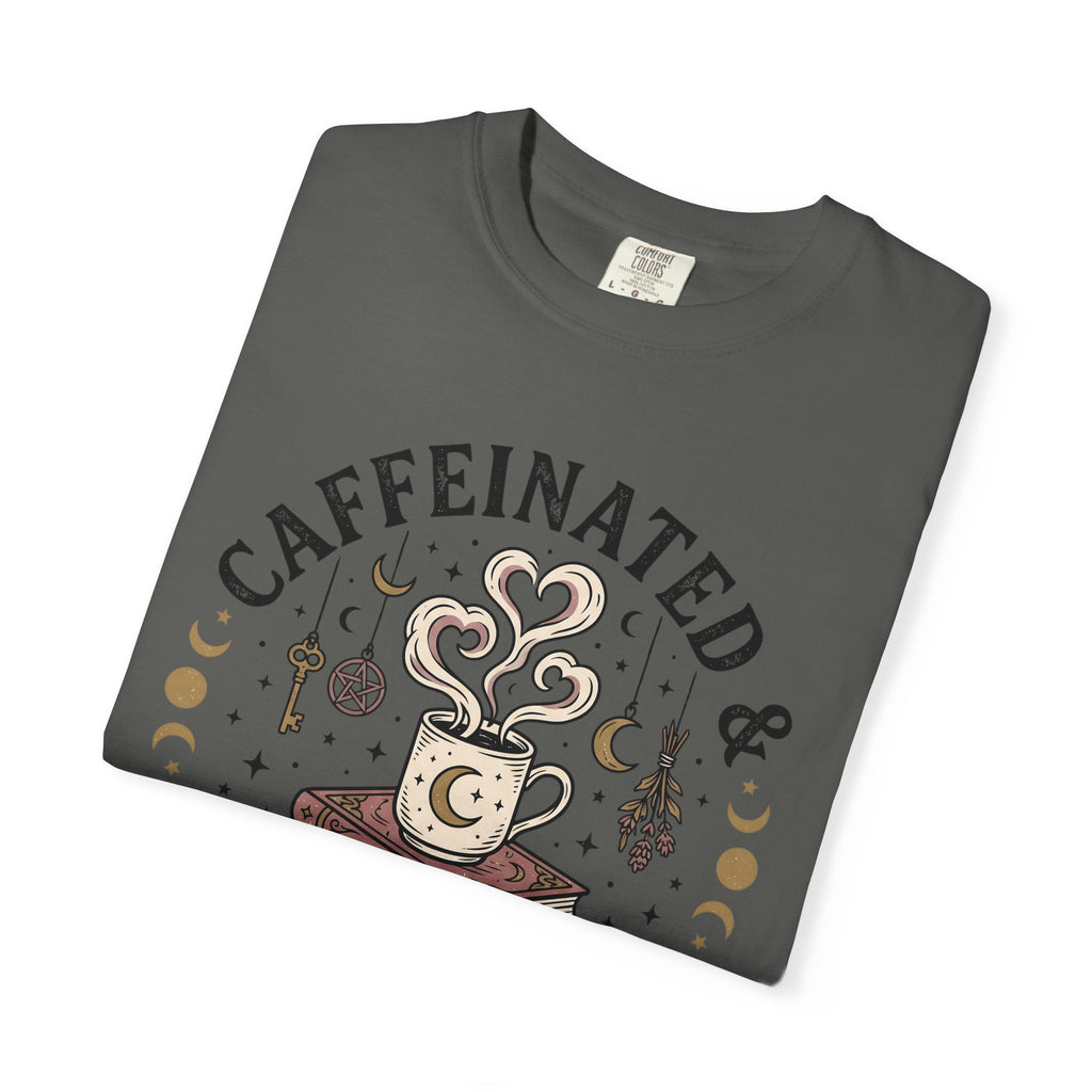 Caffeinated & Cursed To Read T-Shirt