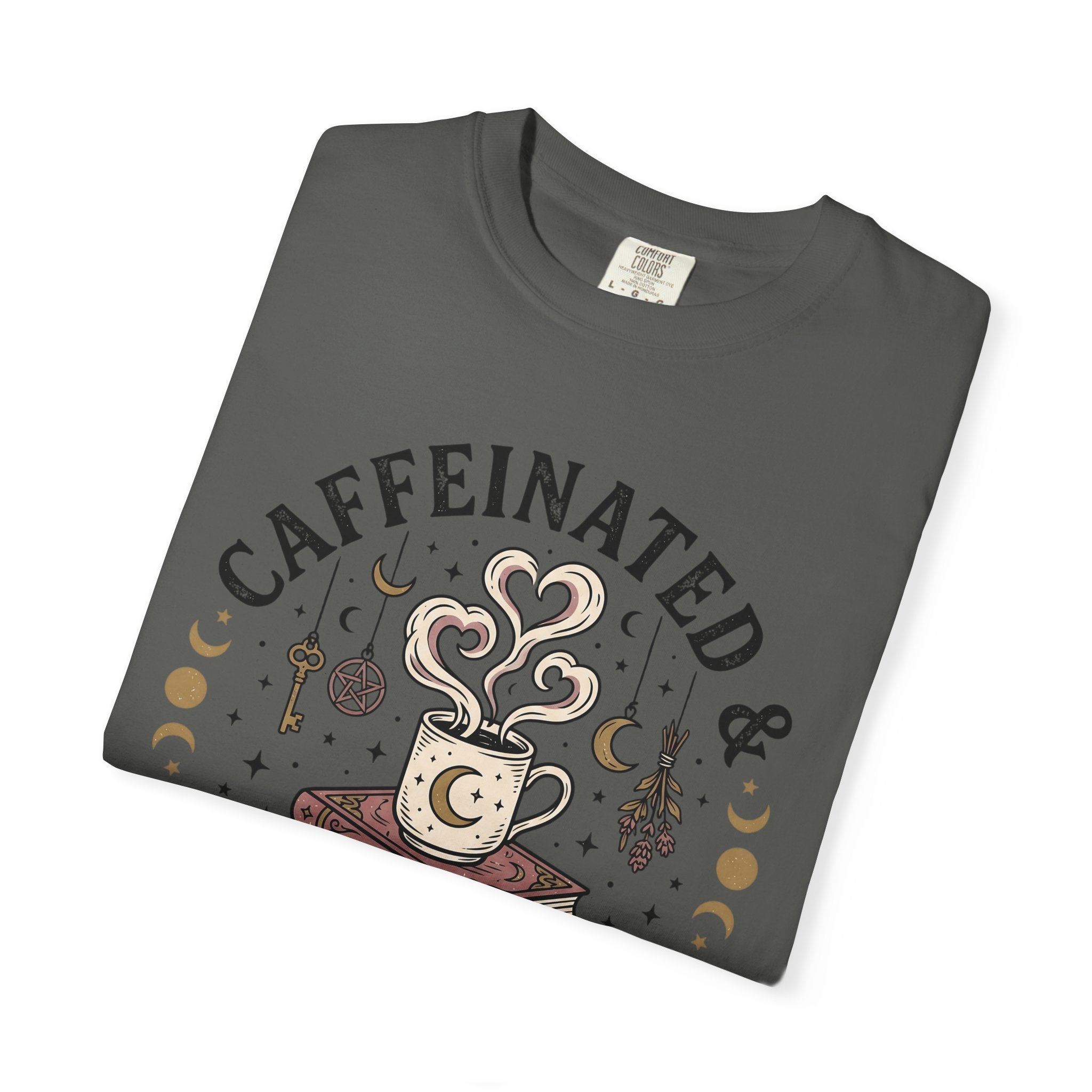 Caffeinated & Cursed To Read T-Shirt